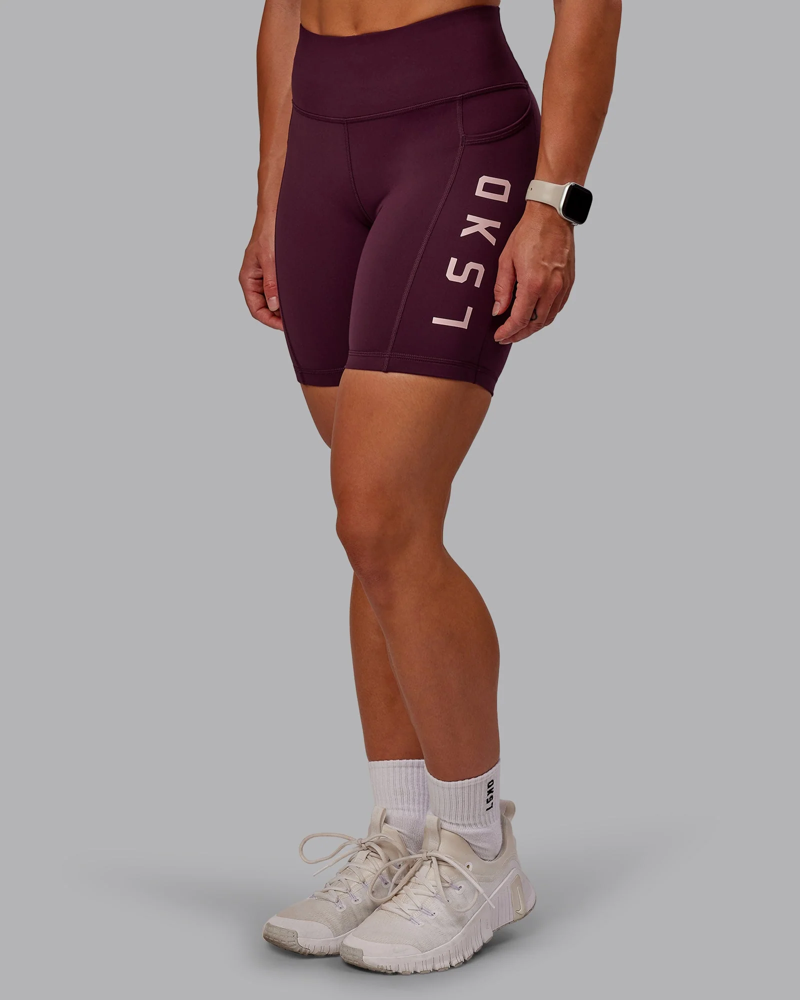 Rep Ultra High-Rise 6" Short Pockets - Cherry Lacquer-Marshmallow - Image 2
