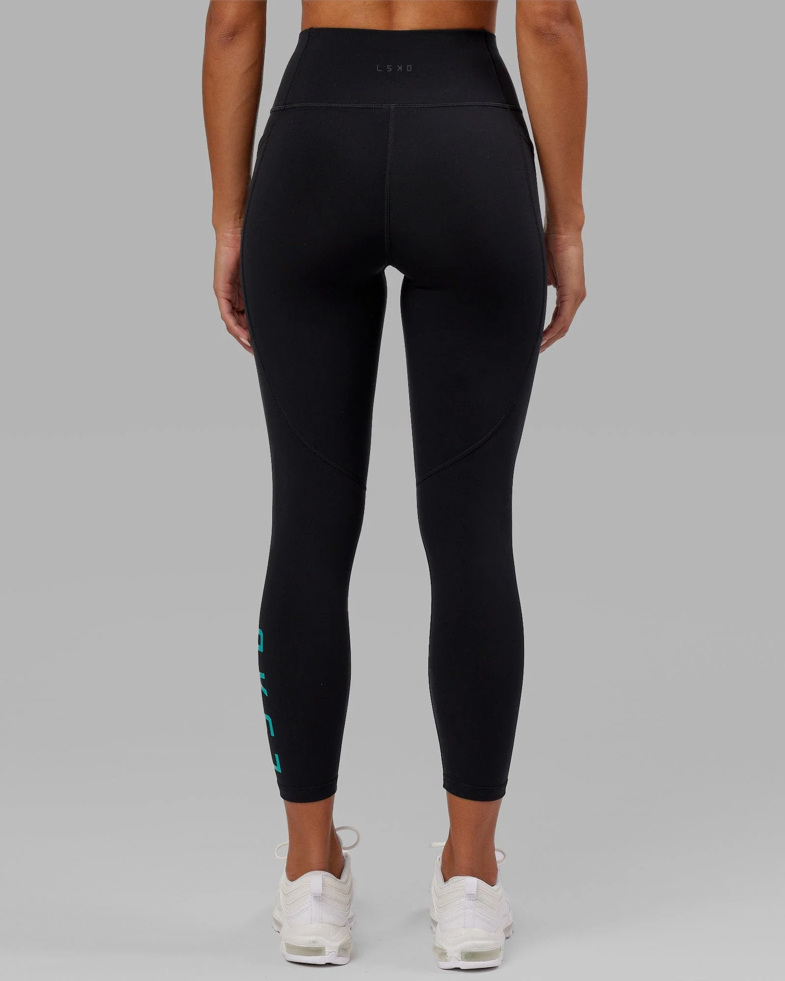 Rep 7/8 Length Tight - Black-Hyper Teal - Image 4