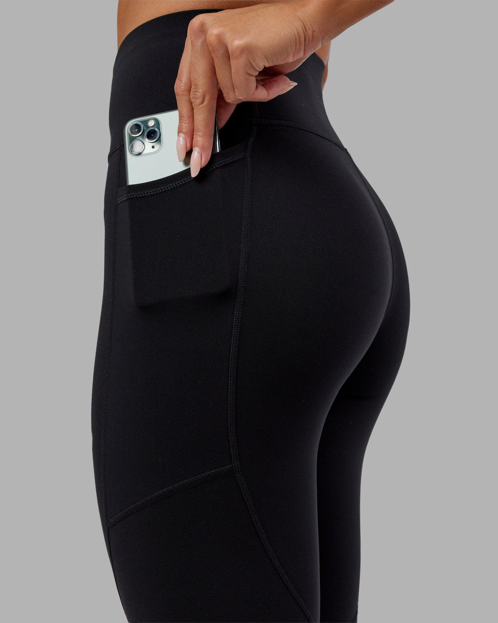 Rep 7/8 Length Tight - Black-Hyper Teal - Image 5
