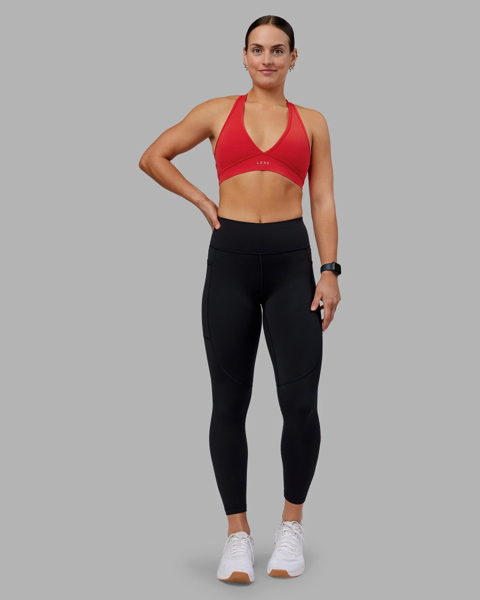 Rep Ultra High-Rise 7/8 Legging Pockets - Black-Scarlet