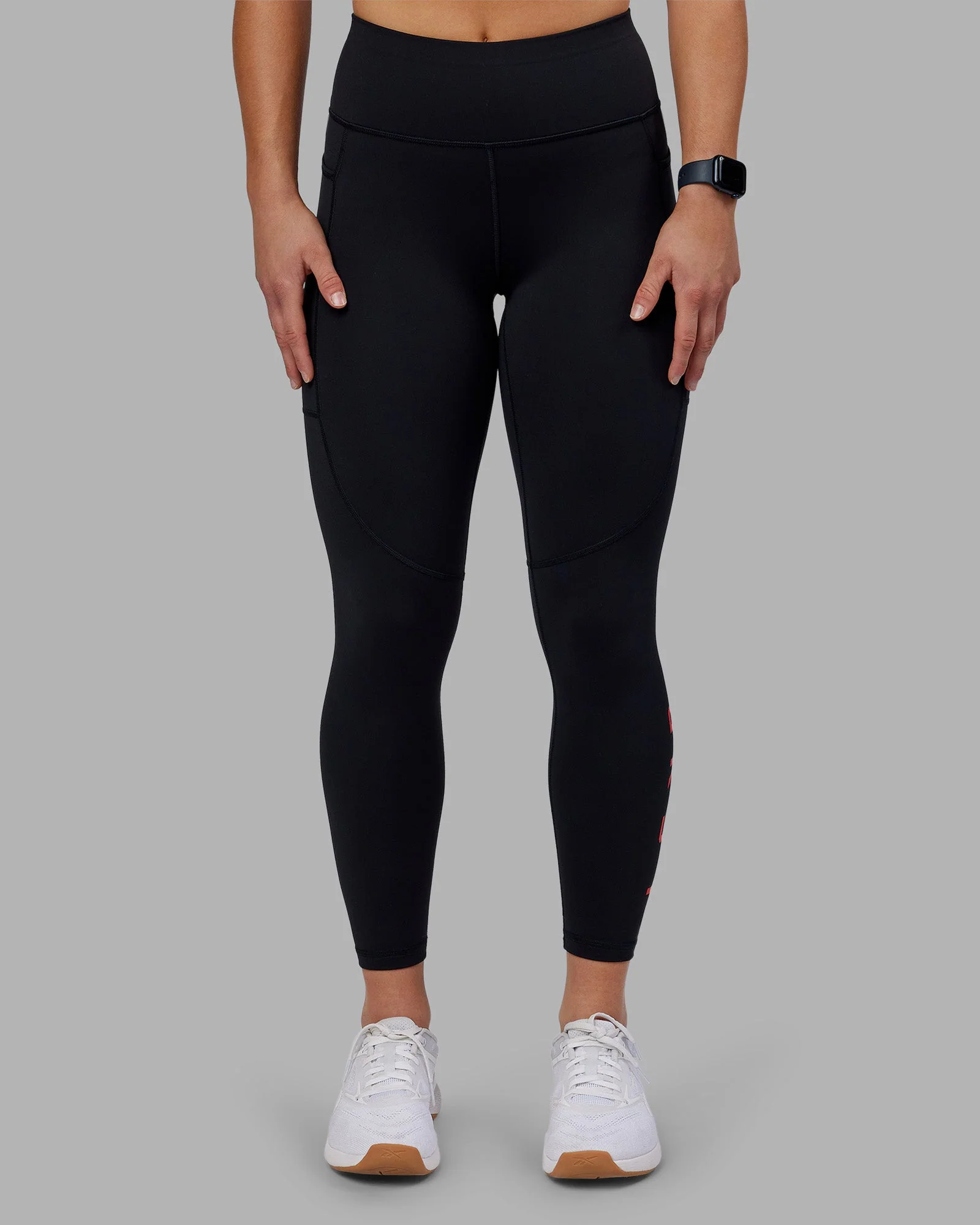 Rep Ultra High-Rise 7/8 Legging Pockets - Black-Scarlet - Image 7