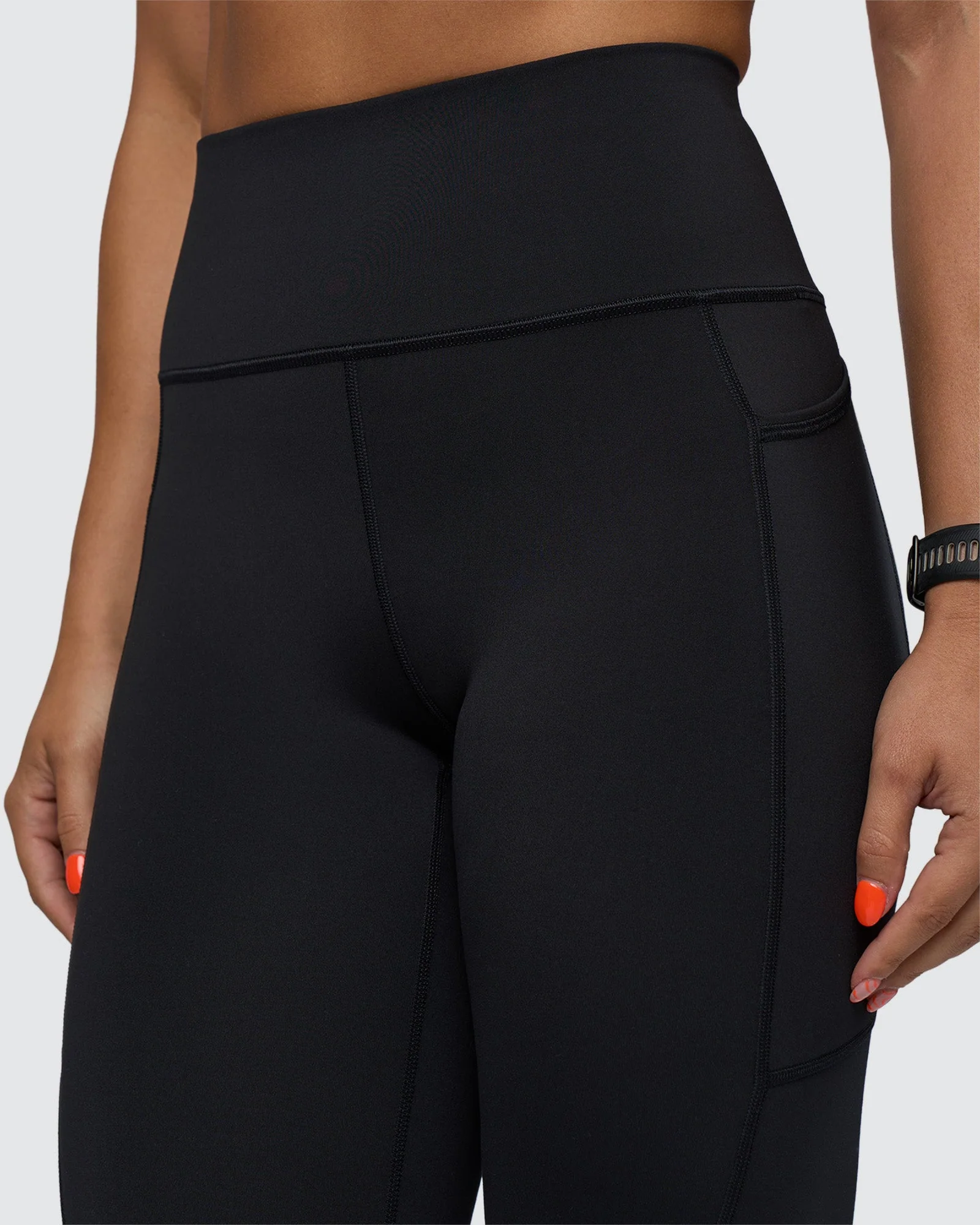 Rep Ultra High-Rise 7/8 Legging Pockets - Black-Ultra Fuchsia - Image 3