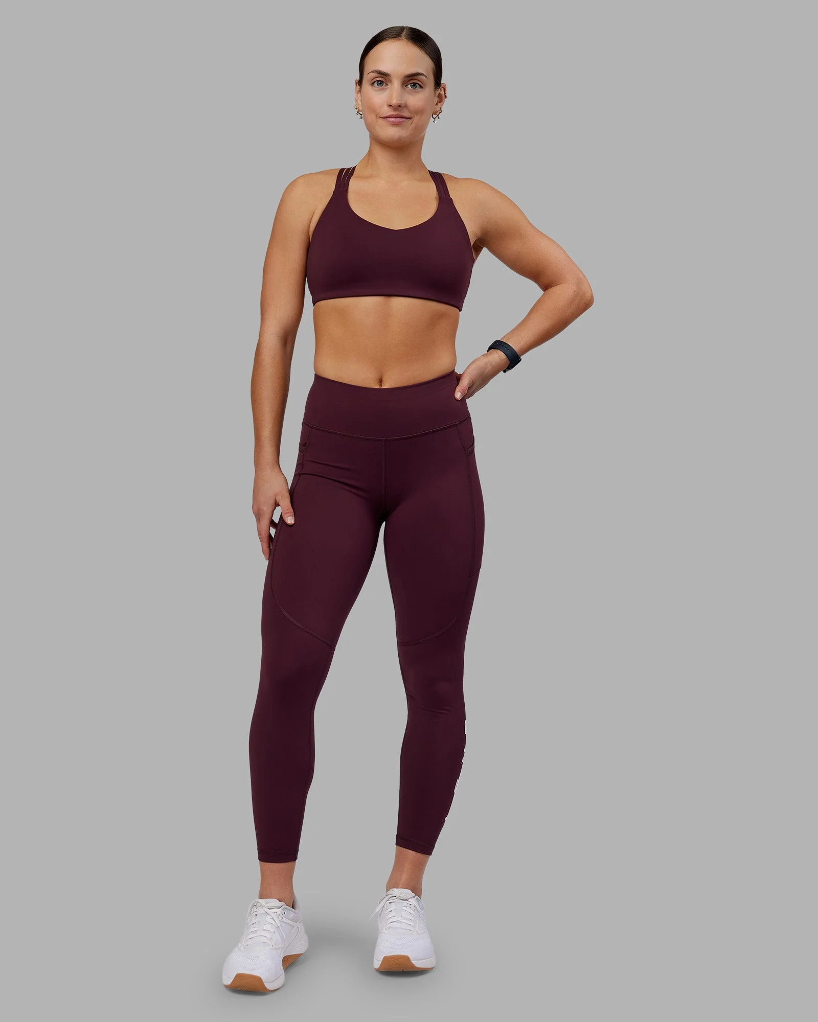 Rep Ultra High-Rise 7/8 Legging Pockets - Cherry Lacquer-White - Image 5