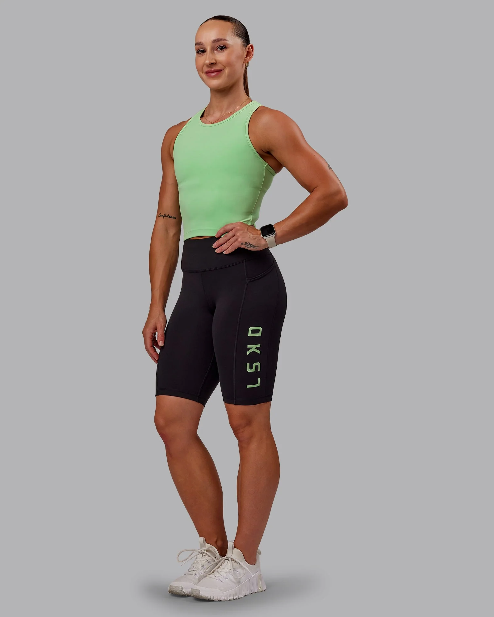 Rep Ultra High-Rise 9" Short Pockets - Black-Surreal Green