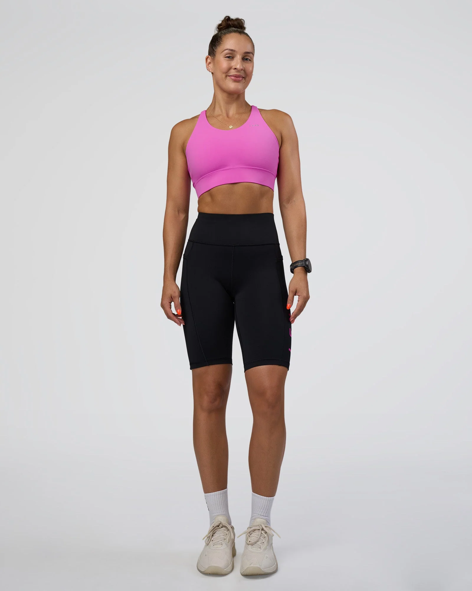 Rep Ultra High-Rise 9" Short Pockets - Black-Ultra Fuchsia - Image 5