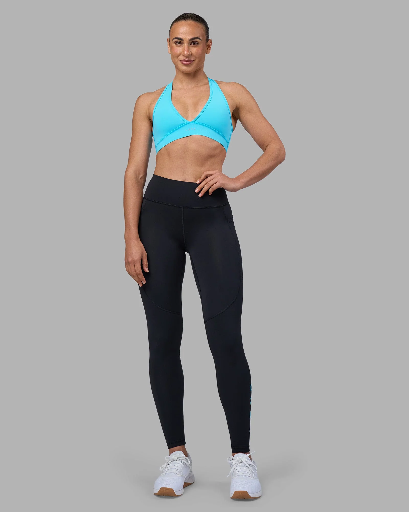 Rep Ultra High-Rise Full Length Legging Pockets - Black-Blue Atoll