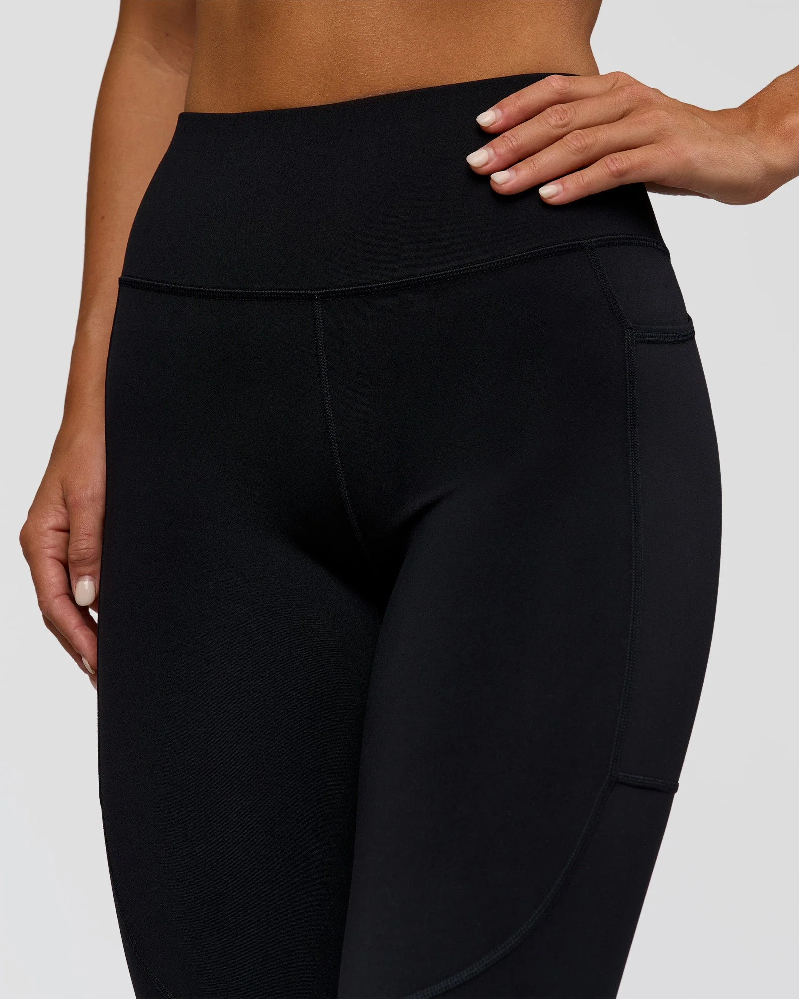 Rep Ultra High-Rise Full Length Legging Pockets - Black-Palace Blue - Image 10