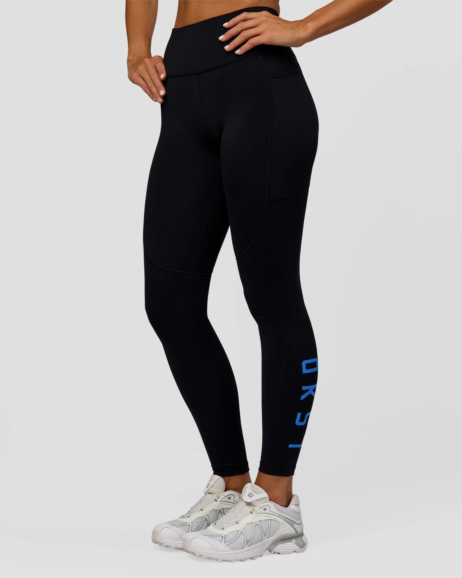 Rep Ultra High-Rise Full Length Legging Pockets - Black-Palace Blue - Image 9