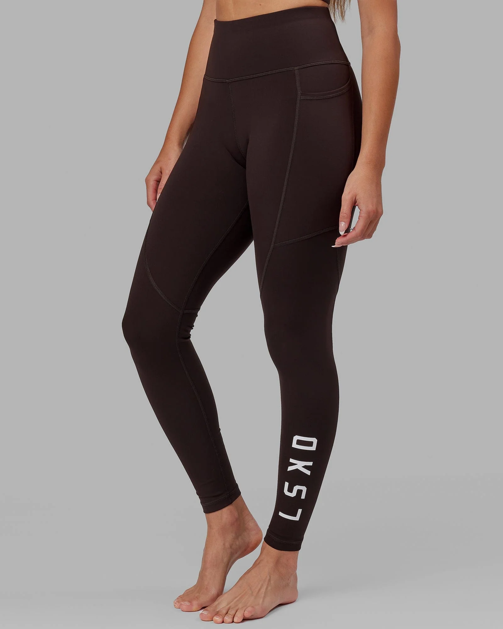 Rep Ultra High-Rise Full Length Legging Pockets - Dark Walnut - Image 2