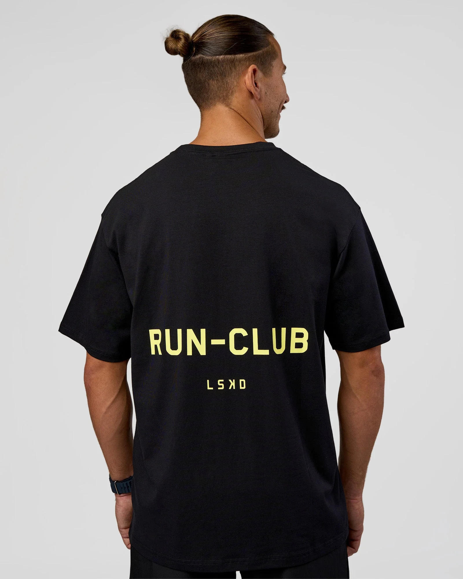 RUN CLUB FLXCotton Tee Oversize - Black-Yellow Fizz - Image 2
