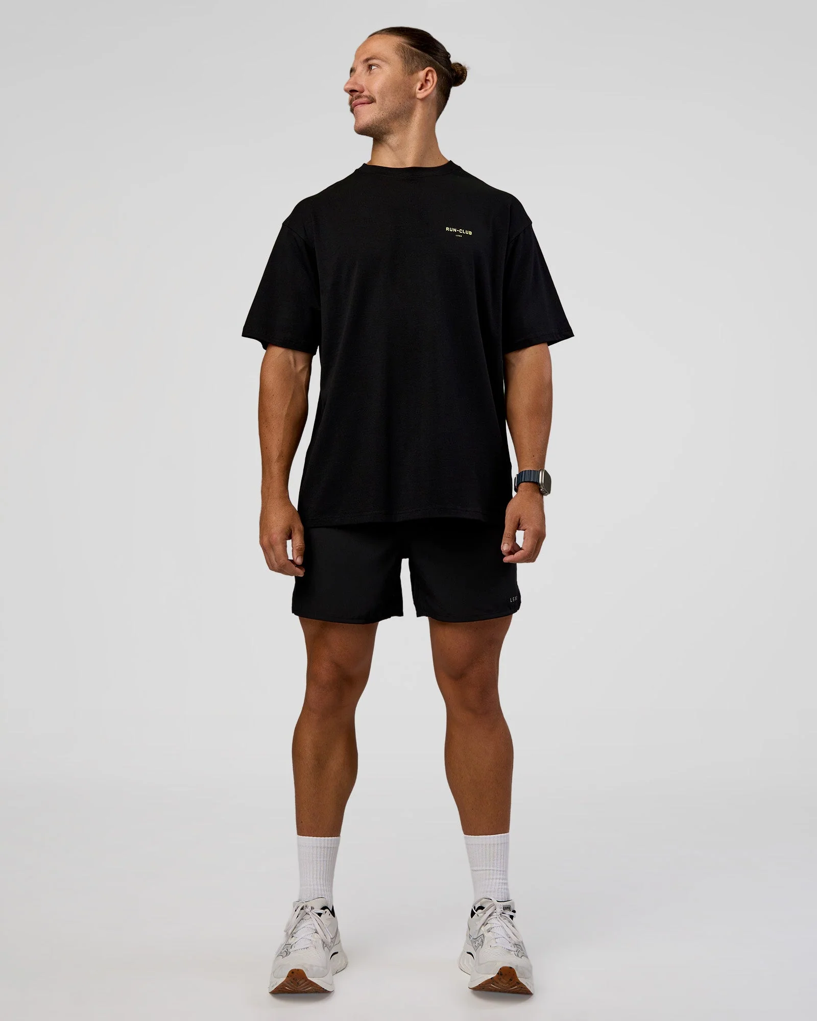 RUN CLUB FLXCotton Tee Oversize - Black-Yellow Fizz - Image 7