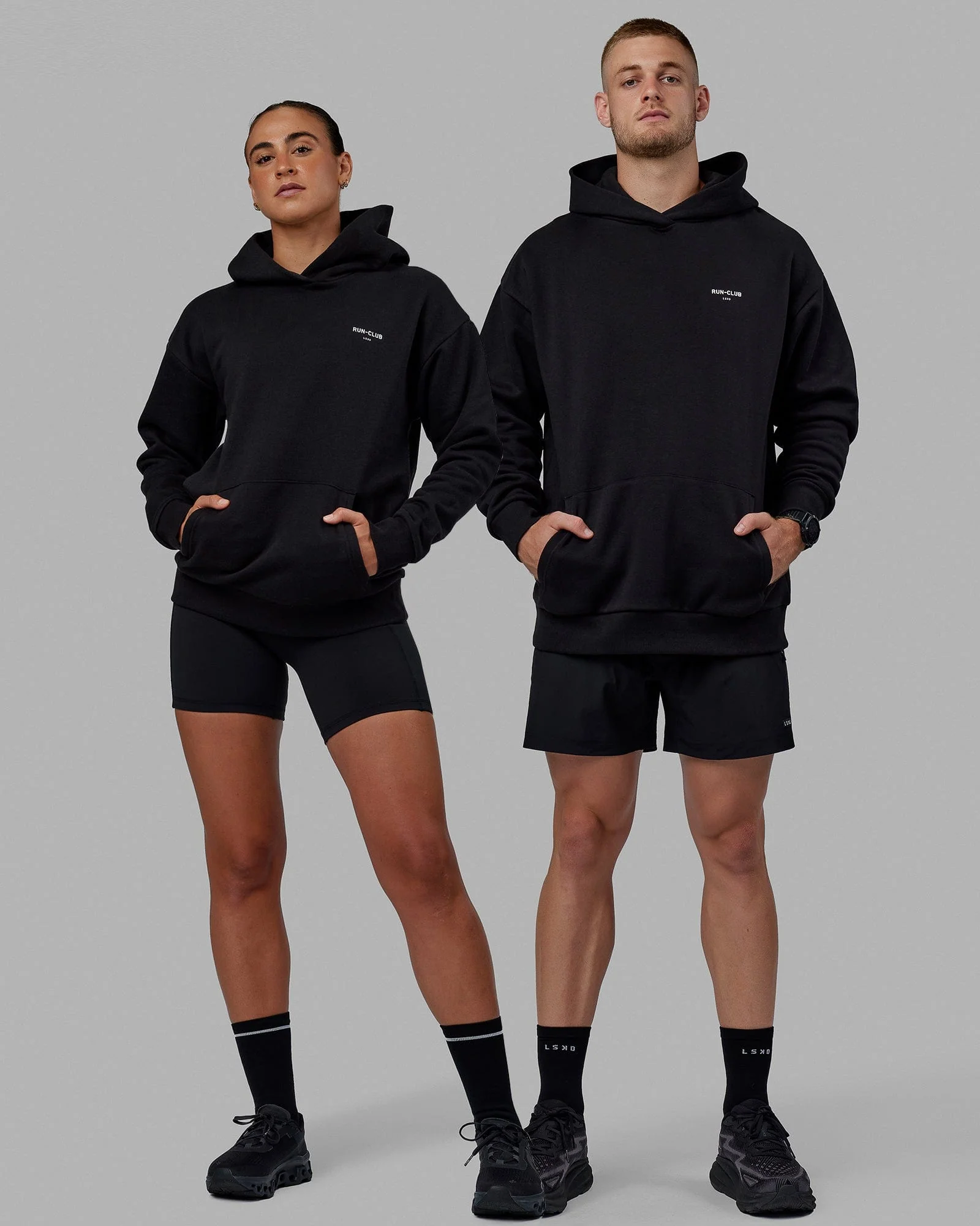 RUN-CLUB Hoodie Oversize - Black - Image 2
