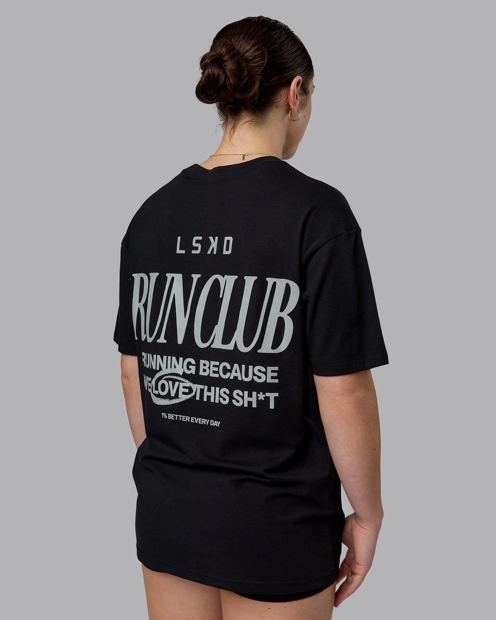 We Love This Sh*t FLXCotton Oversized Tee - Black-Reflective - Image 3