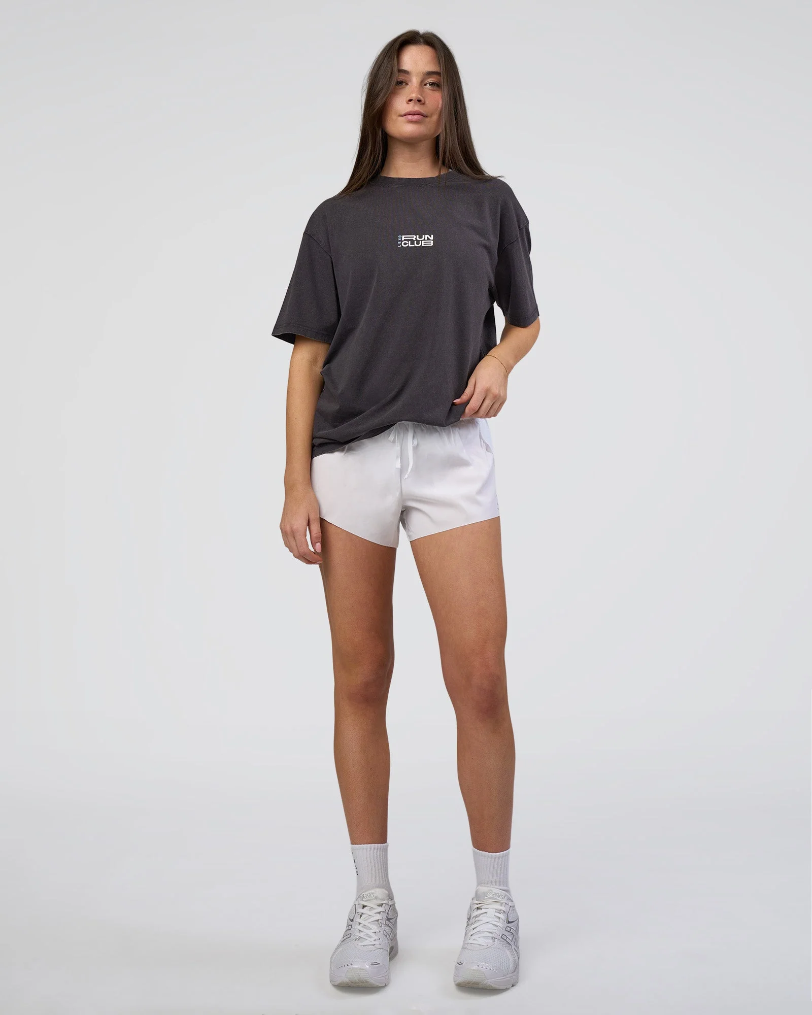 Runner's FLXCotton Oversized Tee - Black Washed-White - Image 8