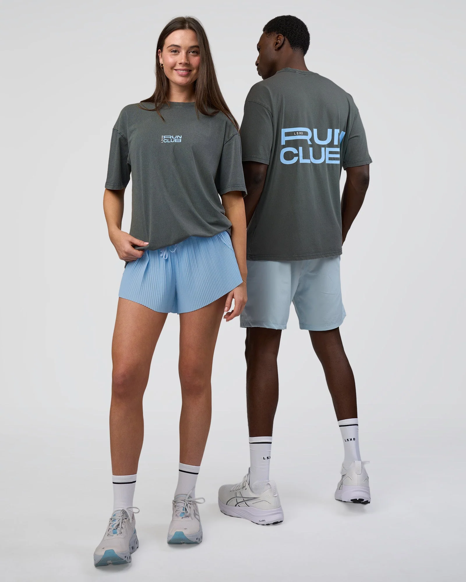 Runner's FLXCotton Oversized Tee - Dark Storm Washed-Open Air - Image 2