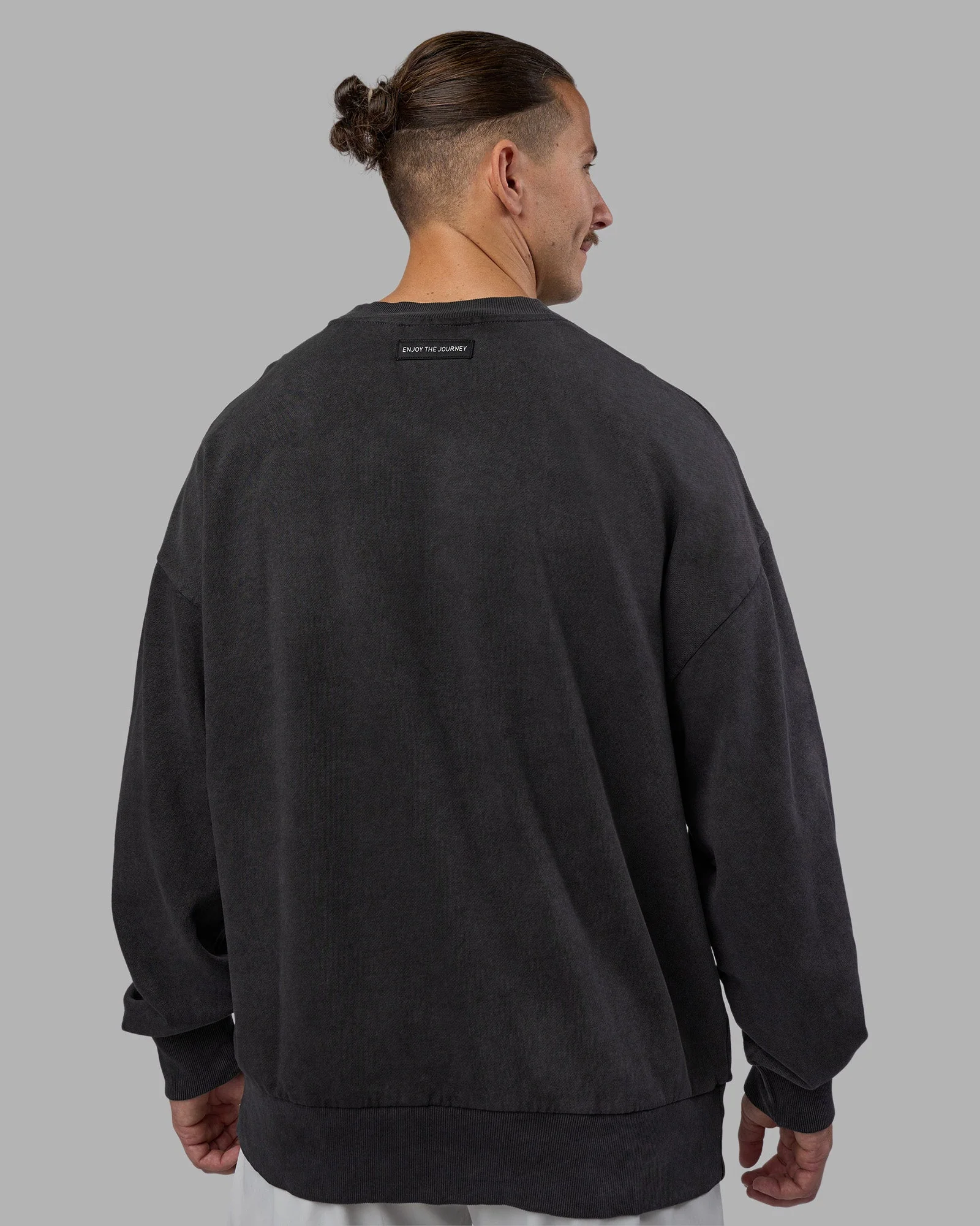 Segmented Oversized Sweater - Black Washed - Image 6