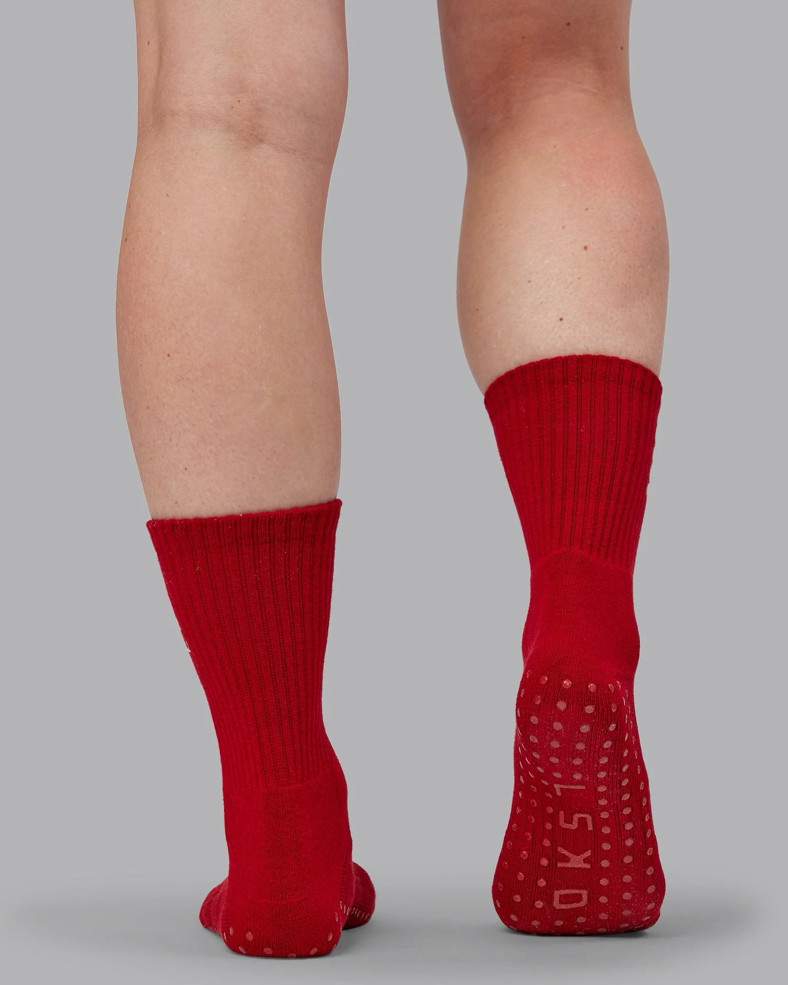 Signal Crew Pilates Grip Sock - Cherry Lacquer-Marshmallow - Image 2