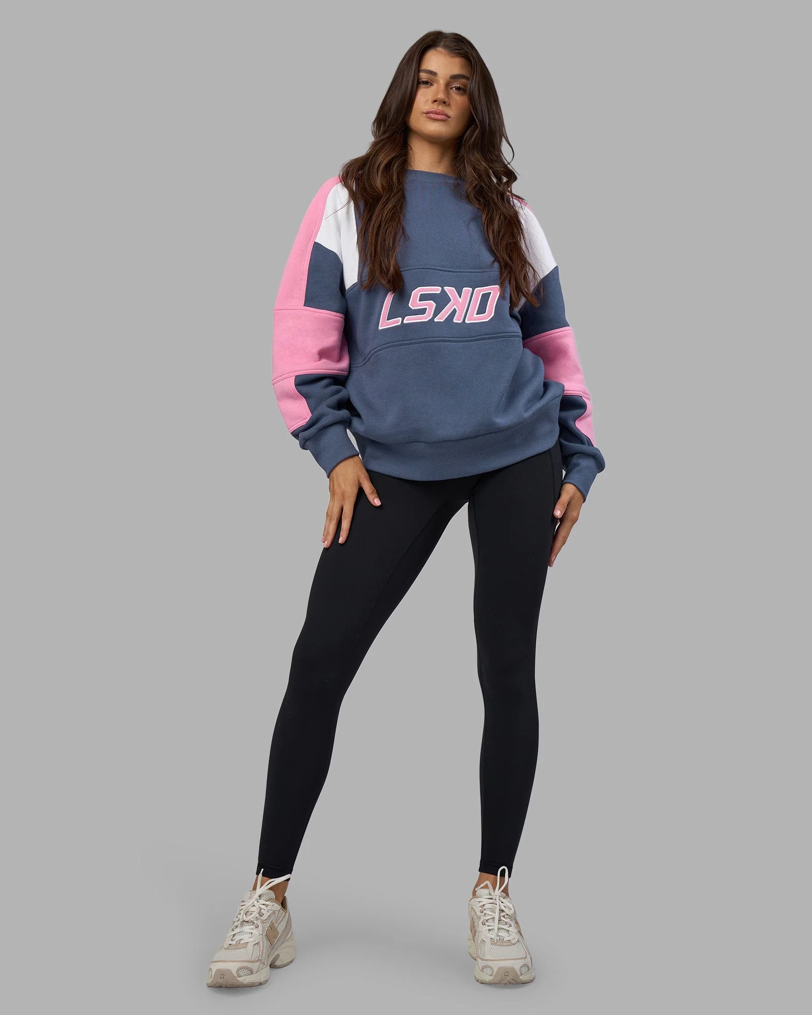Slam Sweater Oversize - Night Shadow-Rosebloom - Image 6
