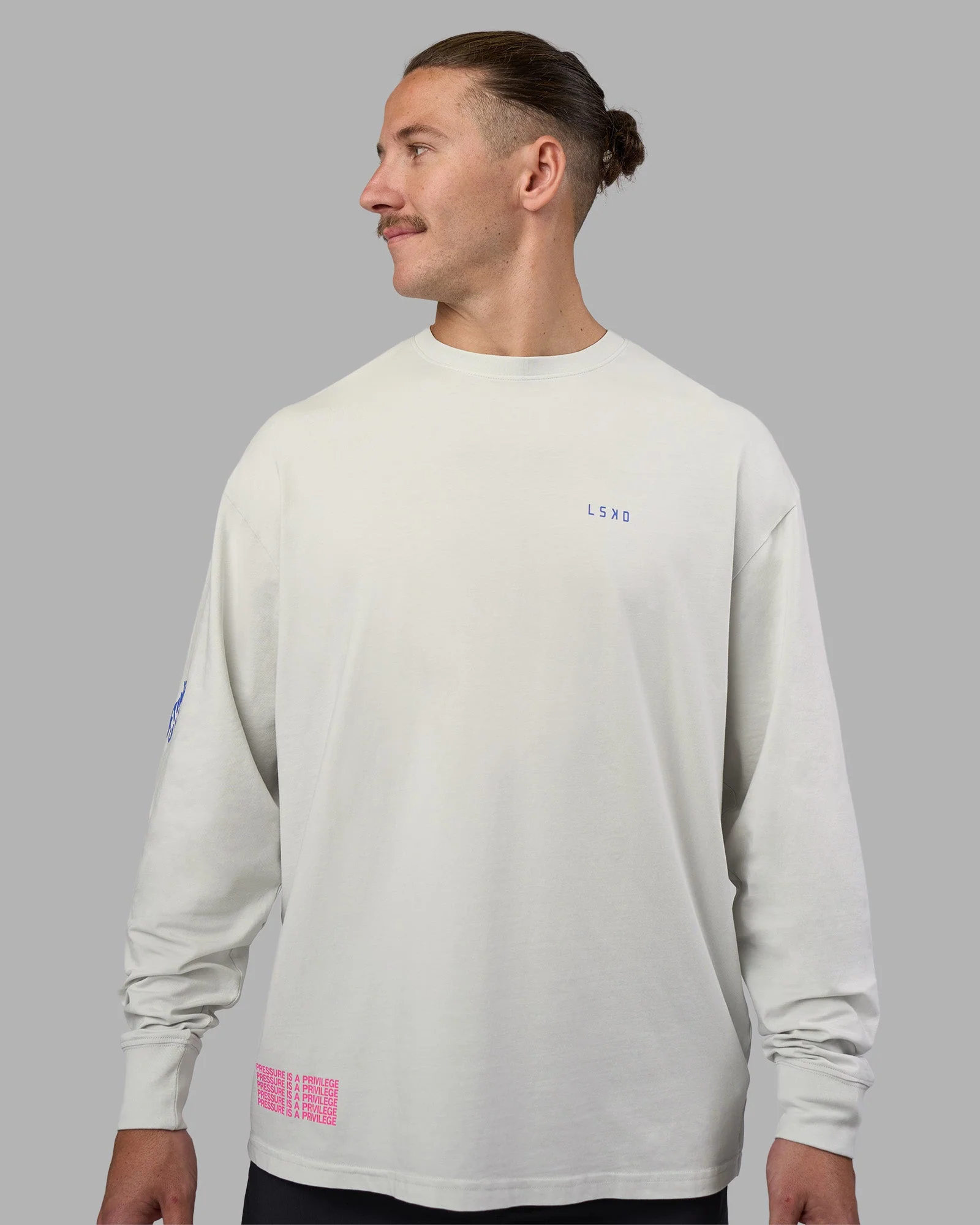 Cali FLXCotton Oversized Long Sleeve Tee - Digital Mist Washed - Image 4