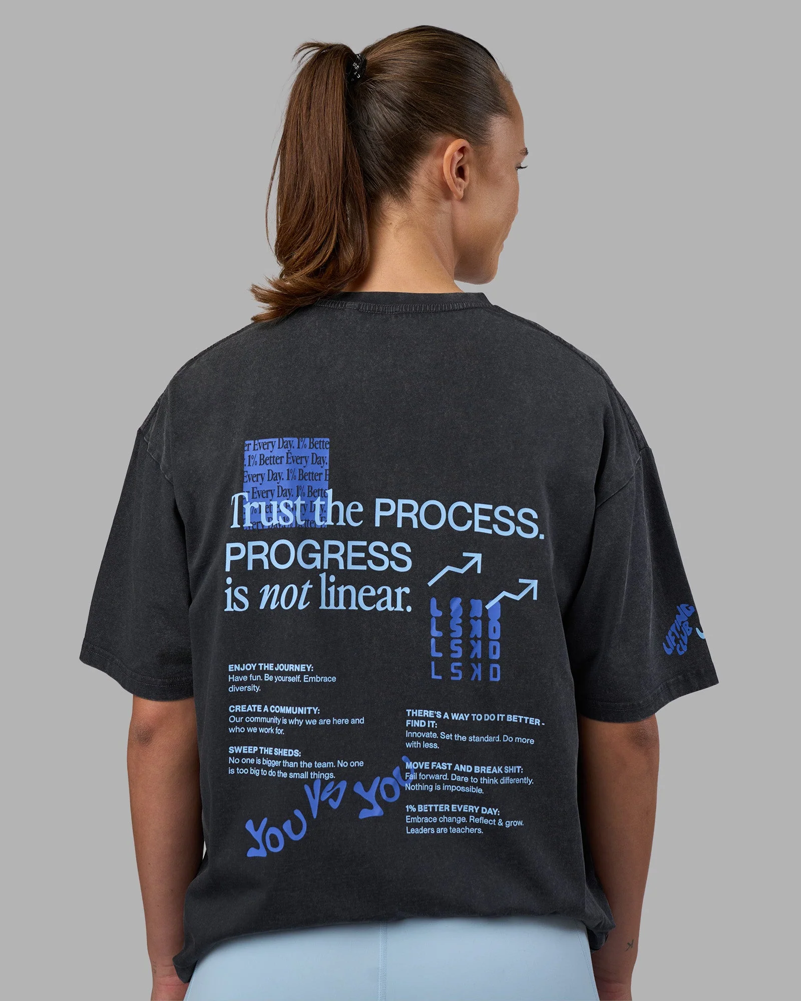 Cali FLXCotton Oversized Tee - Black Washed - Image 4