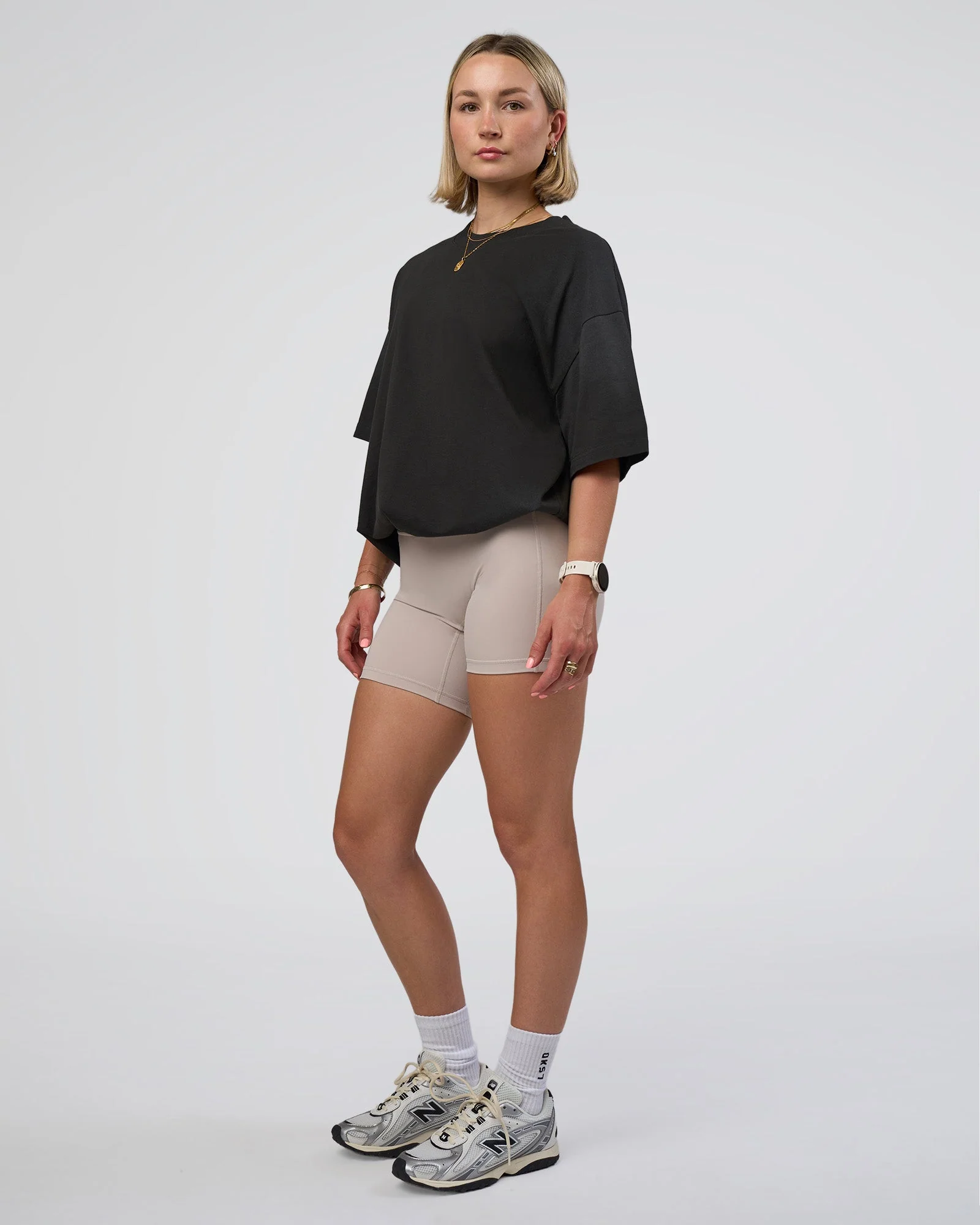 Spray Heavyweight Unisex Oversized Tee - Charcoal Washed - Image 10