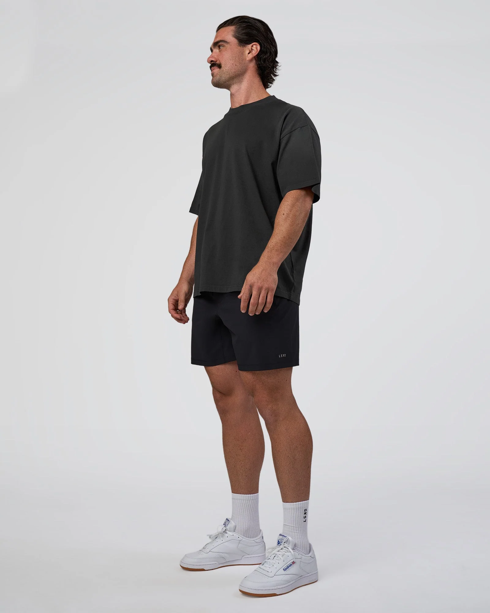 Spray Heavyweight Unisex Oversized Tee - Charcoal Washed - Image 11