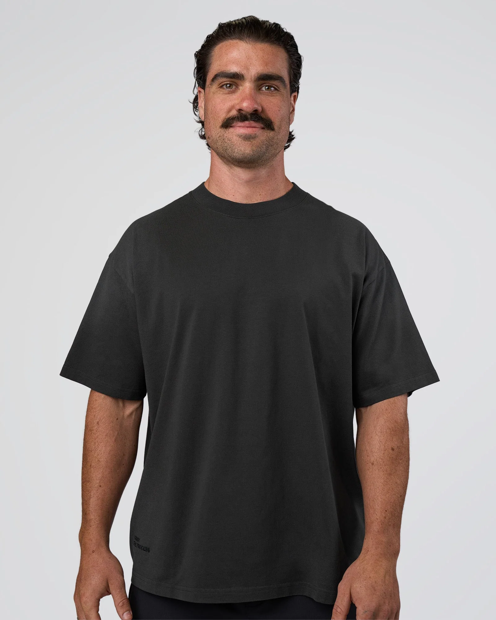 Spray Heavyweight Unisex Oversized Tee - Charcoal Washed - Image 3