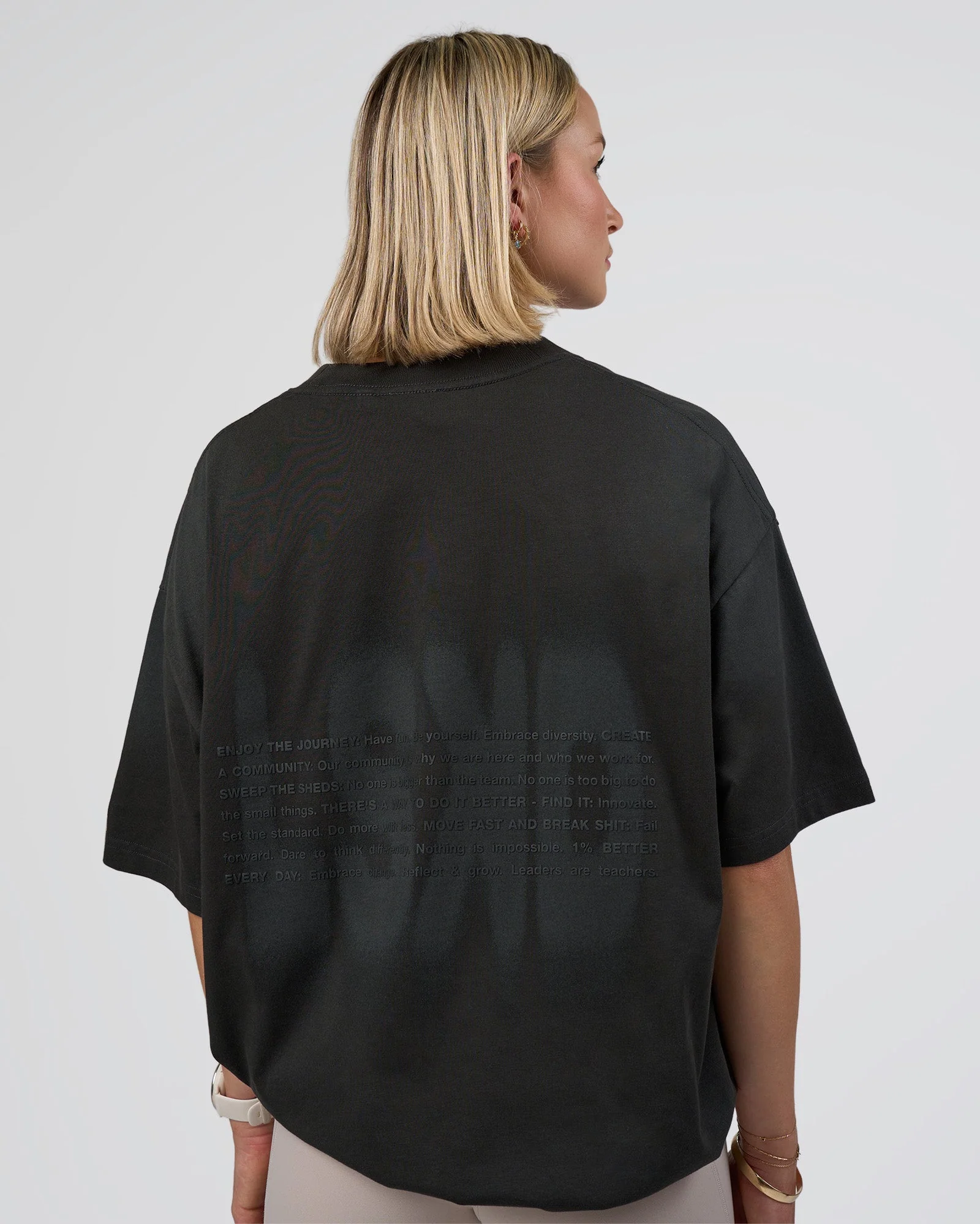 Spray Heavyweight Unisex Oversized Tee - Charcoal Washed - Image 4