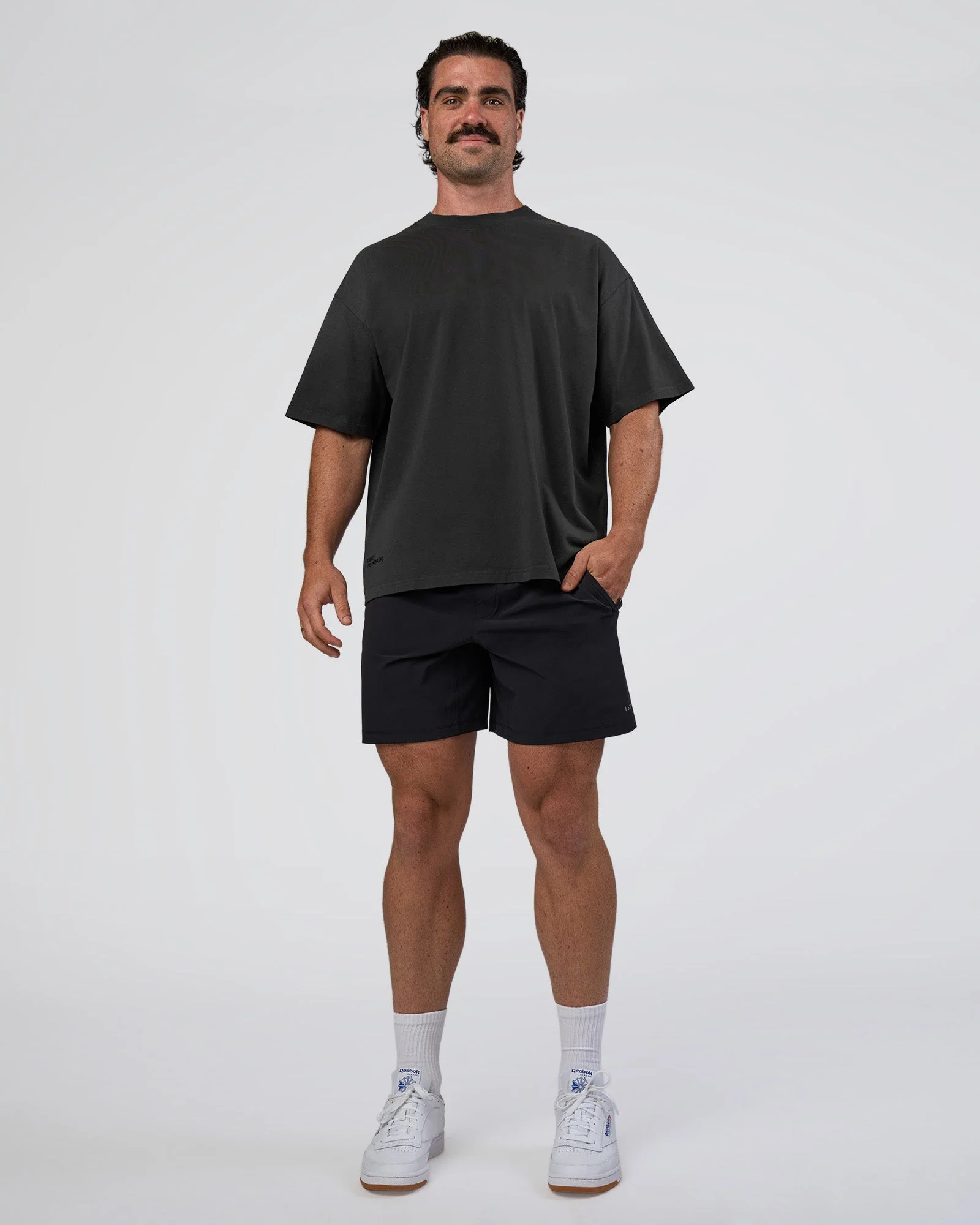 Spray Heavyweight Unisex Oversized Tee - Charcoal Washed - Image 6