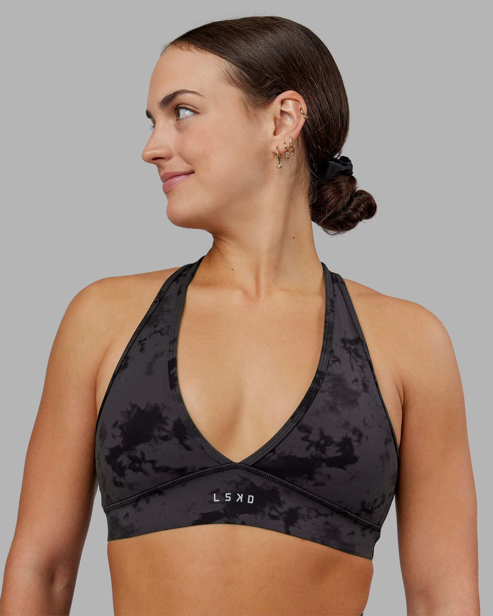 Stamina Sports Bra - Black Tie Dye