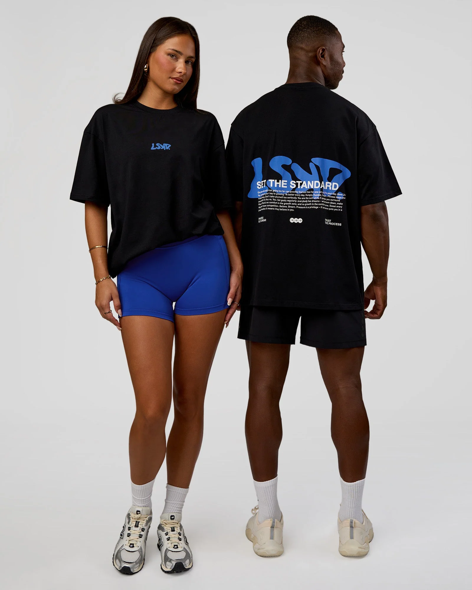 Standard Issue FLXCotton Oversized Tee - Black-Palace Blue