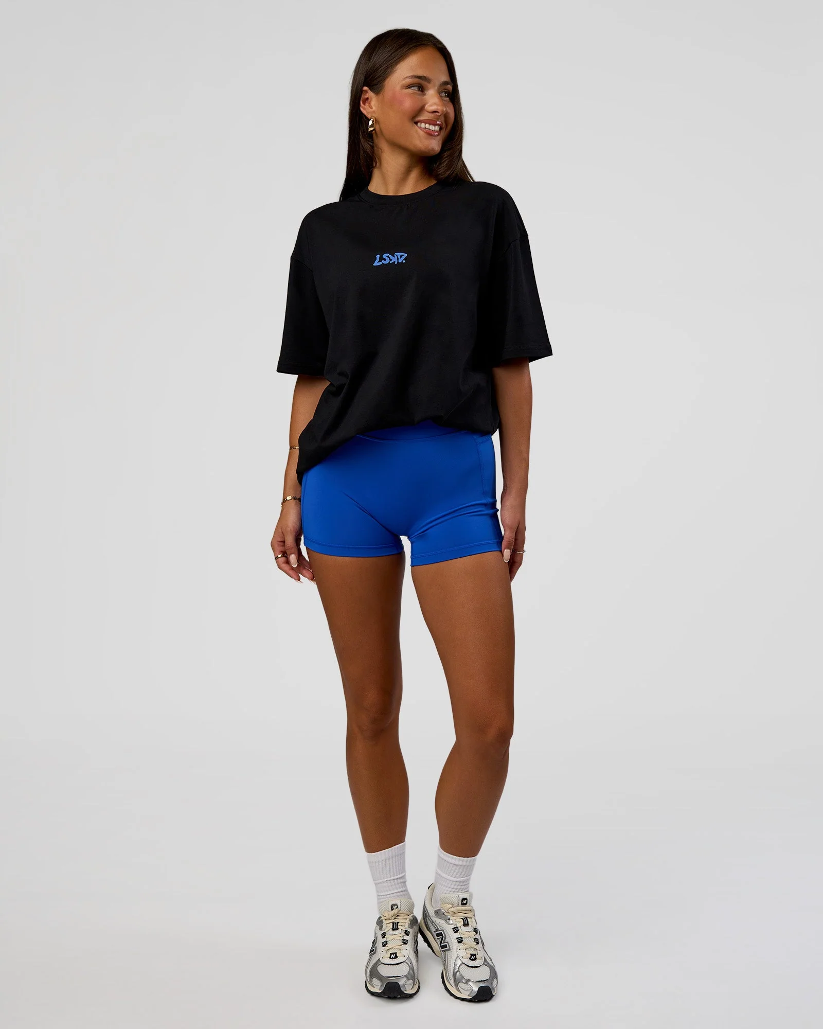 Standard Issue FLXCotton Oversized Tee - Black-Palace Blue - Image 7