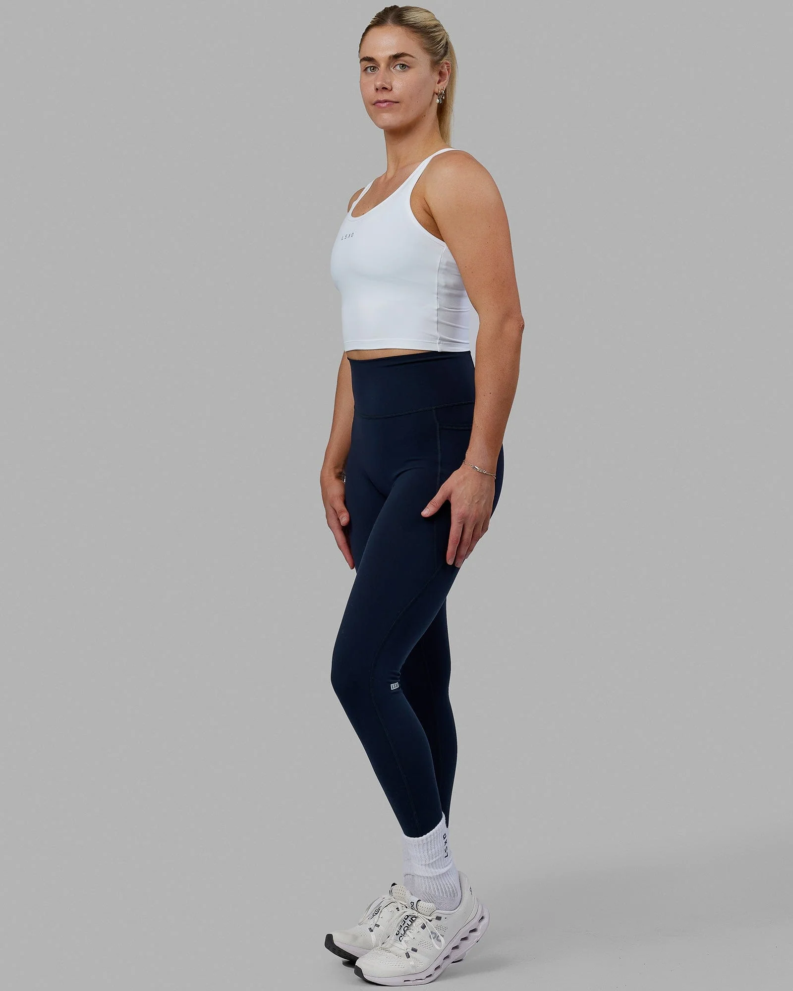 Staple Active Cropped Tank - White - Image 2
