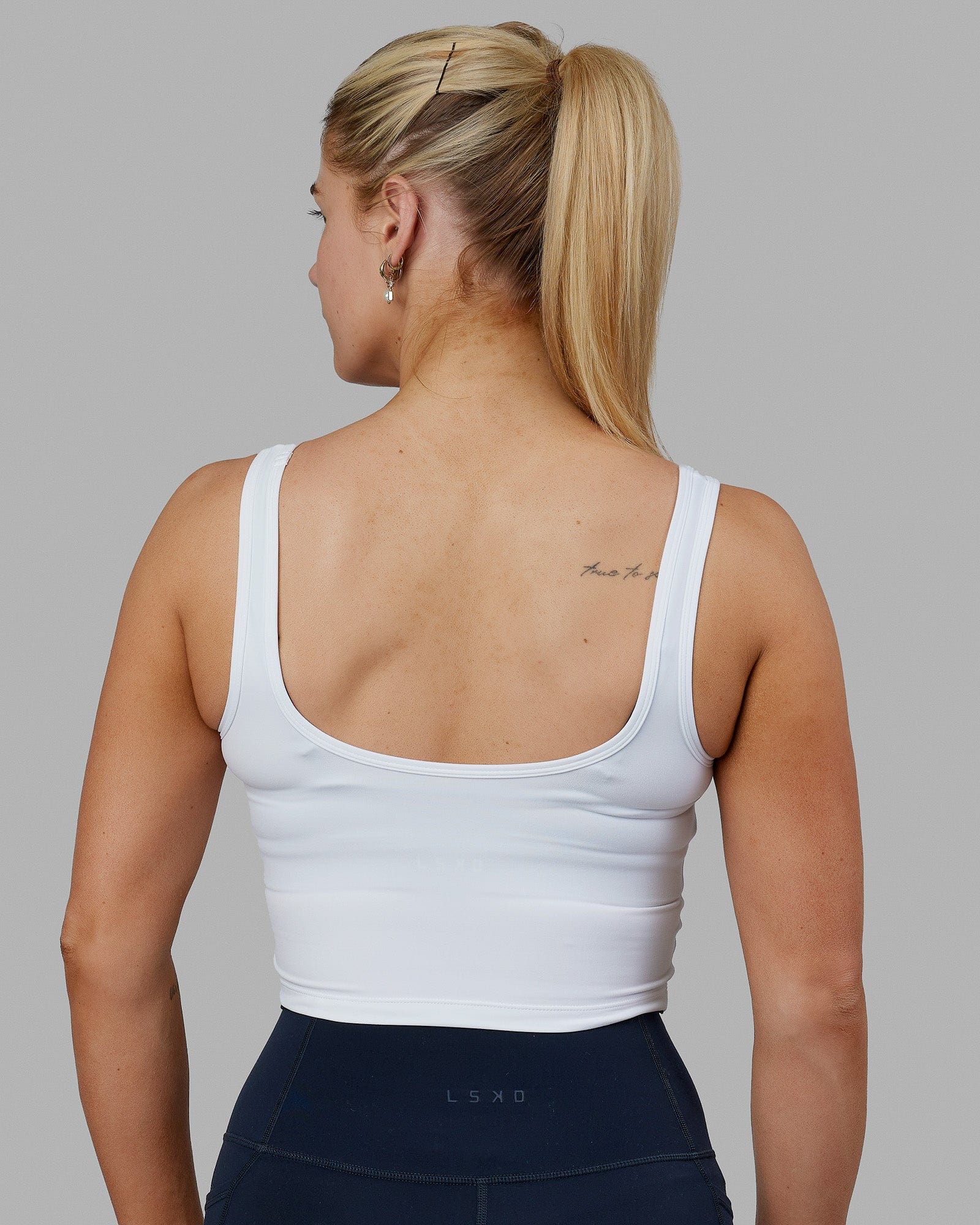 Staple Active Cropped Tank - White - Image 3