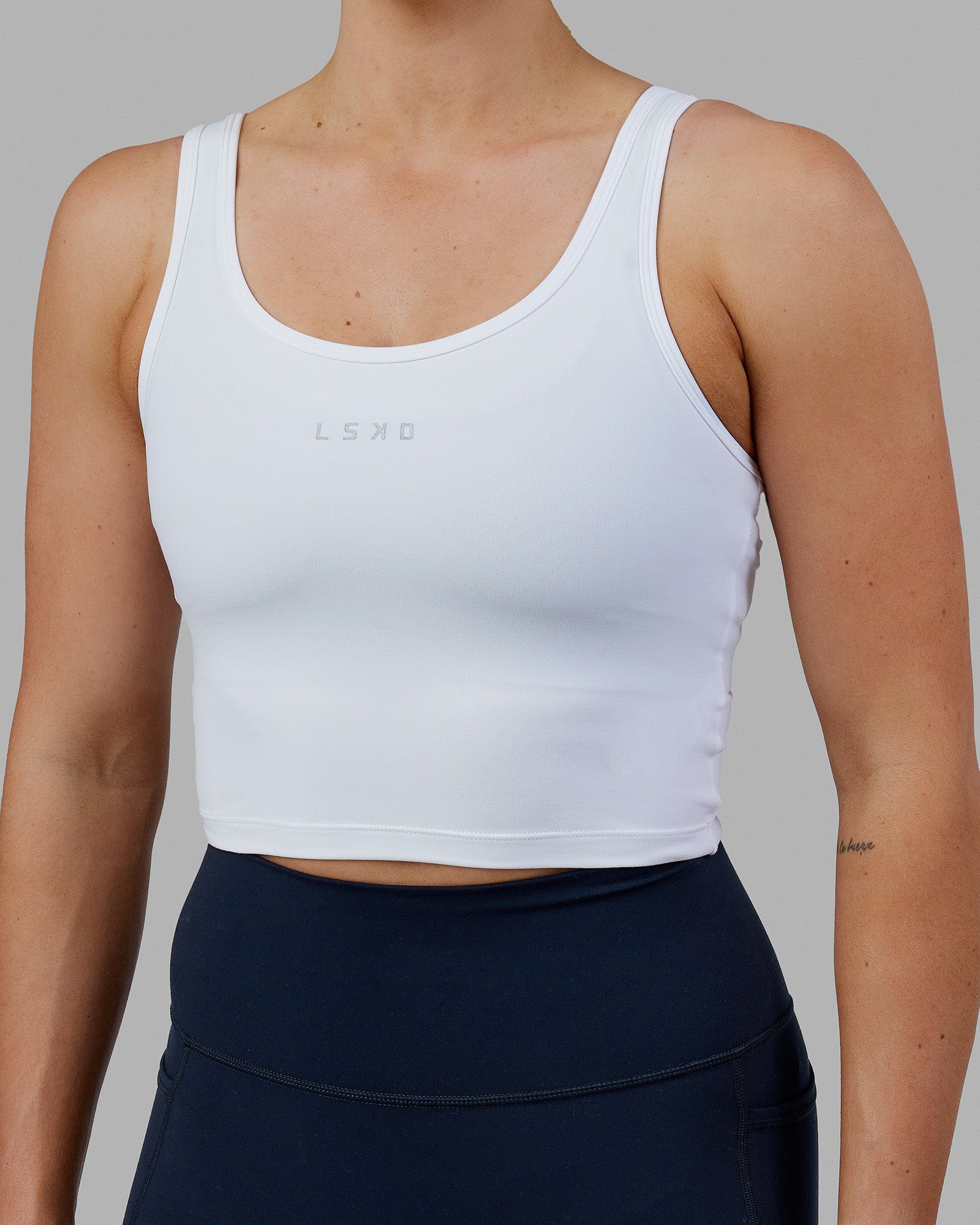 Staple Active Cropped Tank - White - Image 4