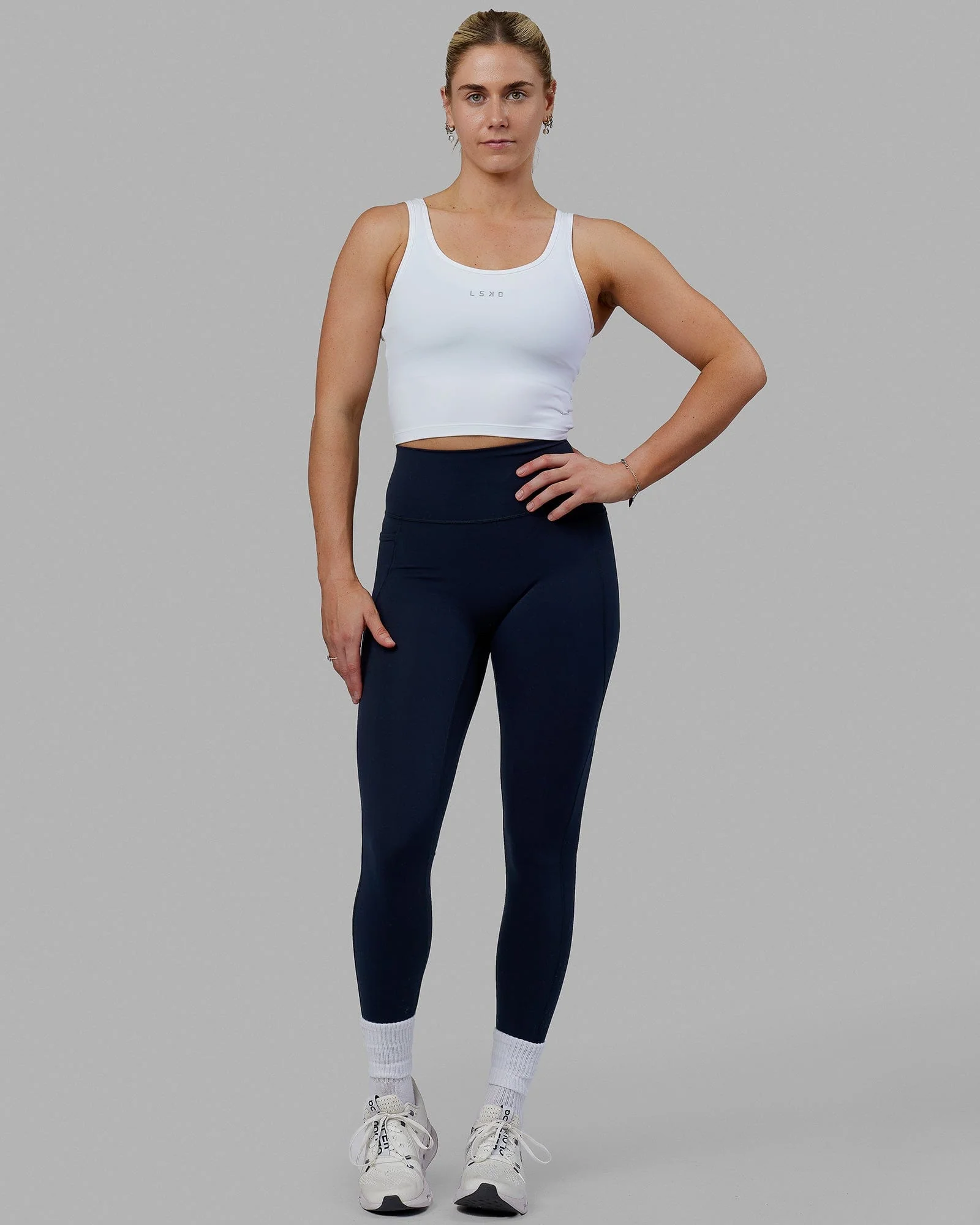 Staple Active Cropped Tank - White - Image 5