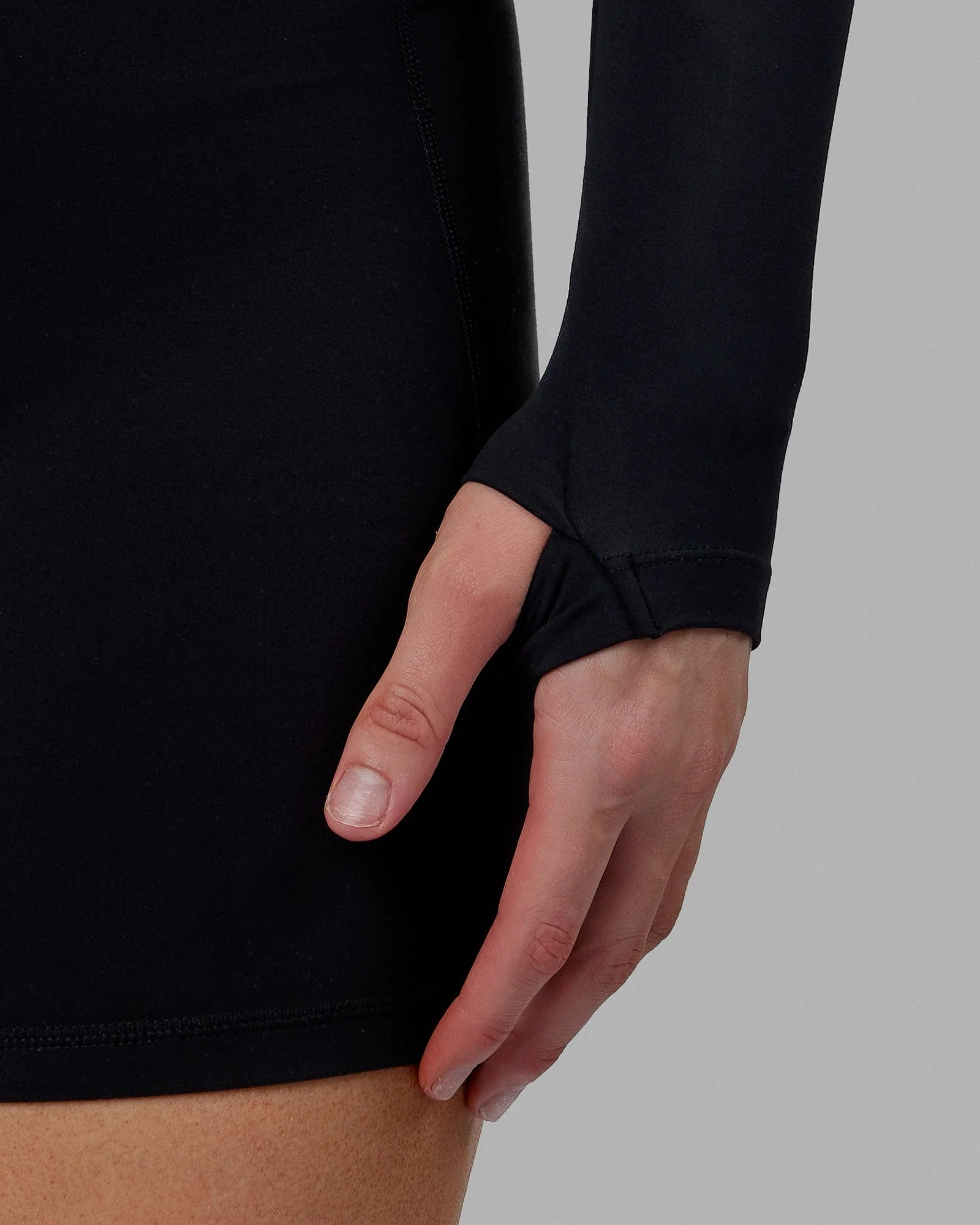 Staple Long Sleeve Cropped Tee - Black - Image 3