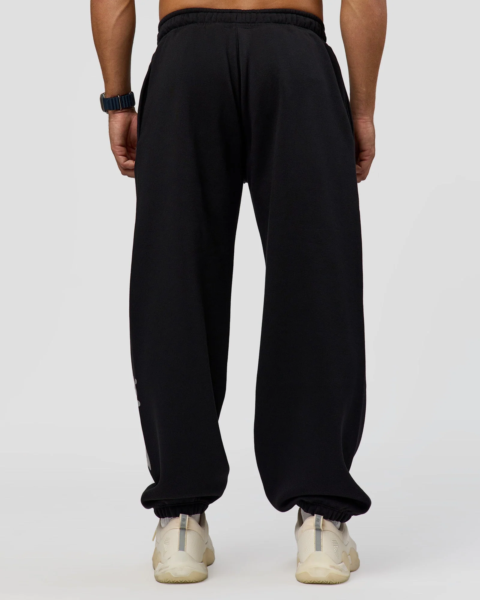 Static Grit Baggy Track Pant - Black-Alloy - Image 4