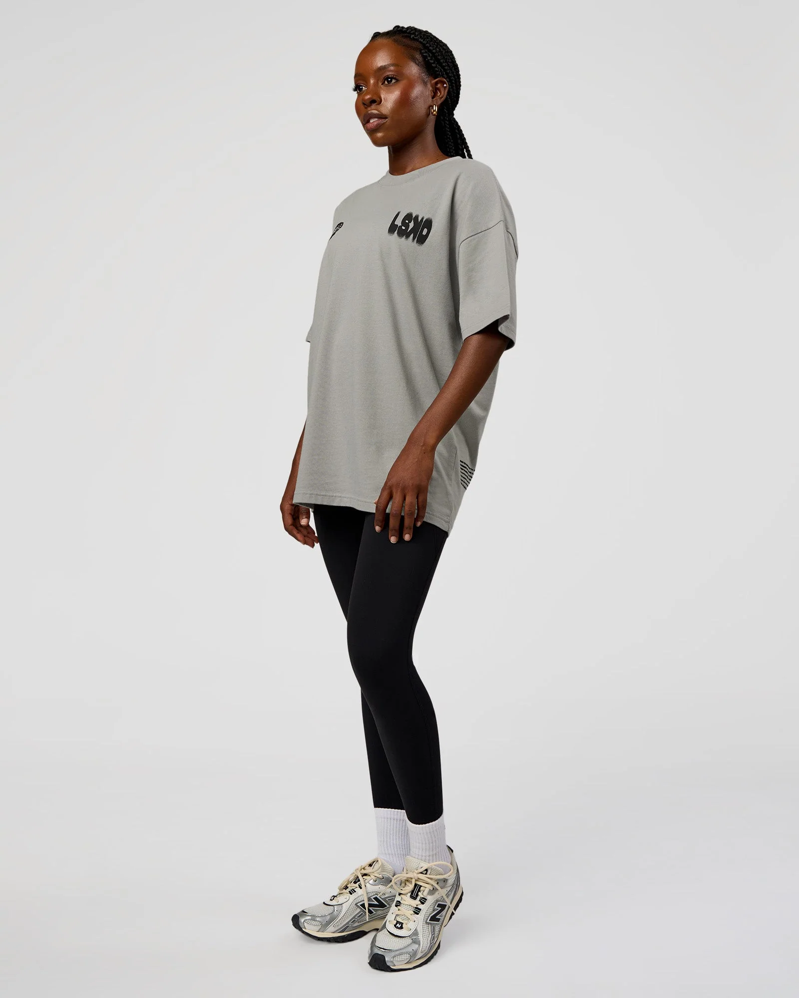 Static Grit Heavyweight Oversized Tee - Alloy-Black - Image 12