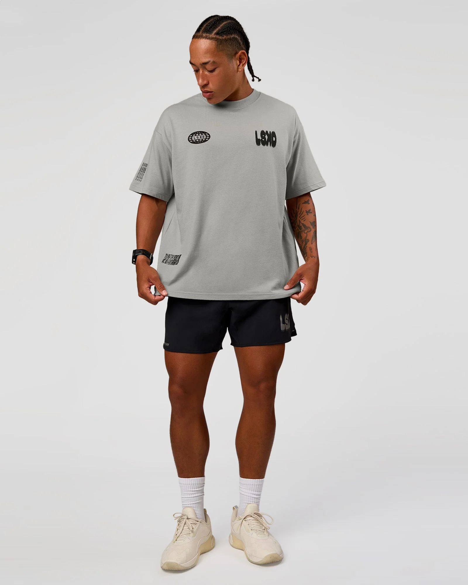 Static Grit Heavyweight Oversized Tee - Alloy-Black - Image 6