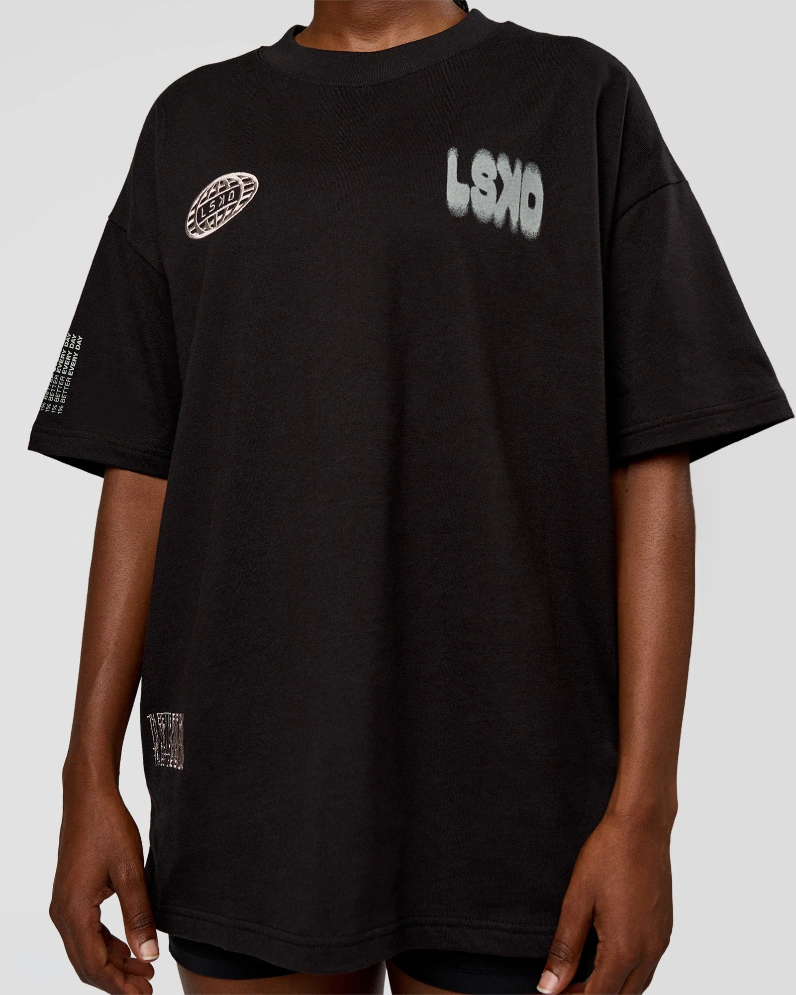 Static Grit Heavyweight Oversized Tee - Black-Alloy - Image 12