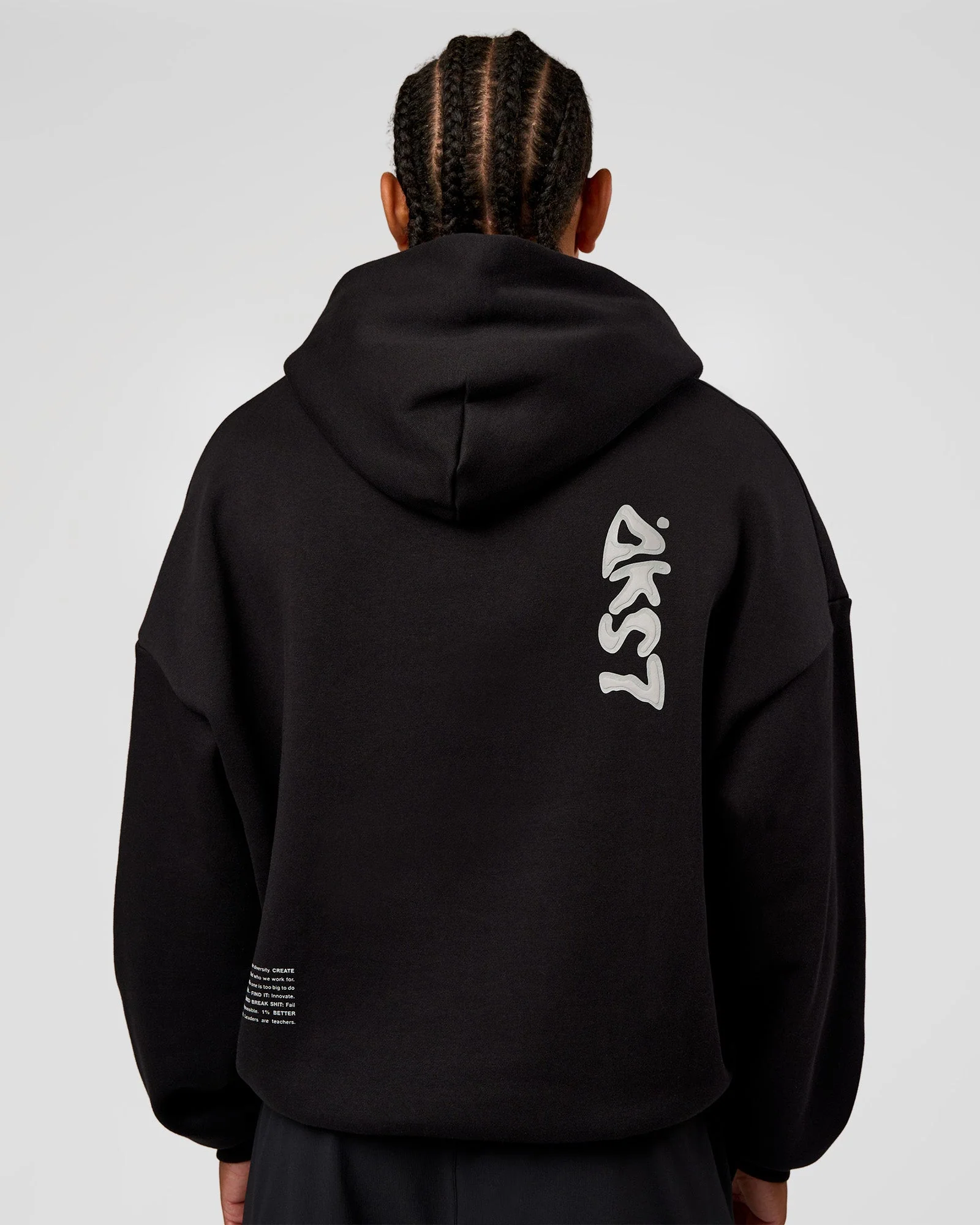 Static Grit Unisex Boxy Hoodie - Black-Alloy - Image 10