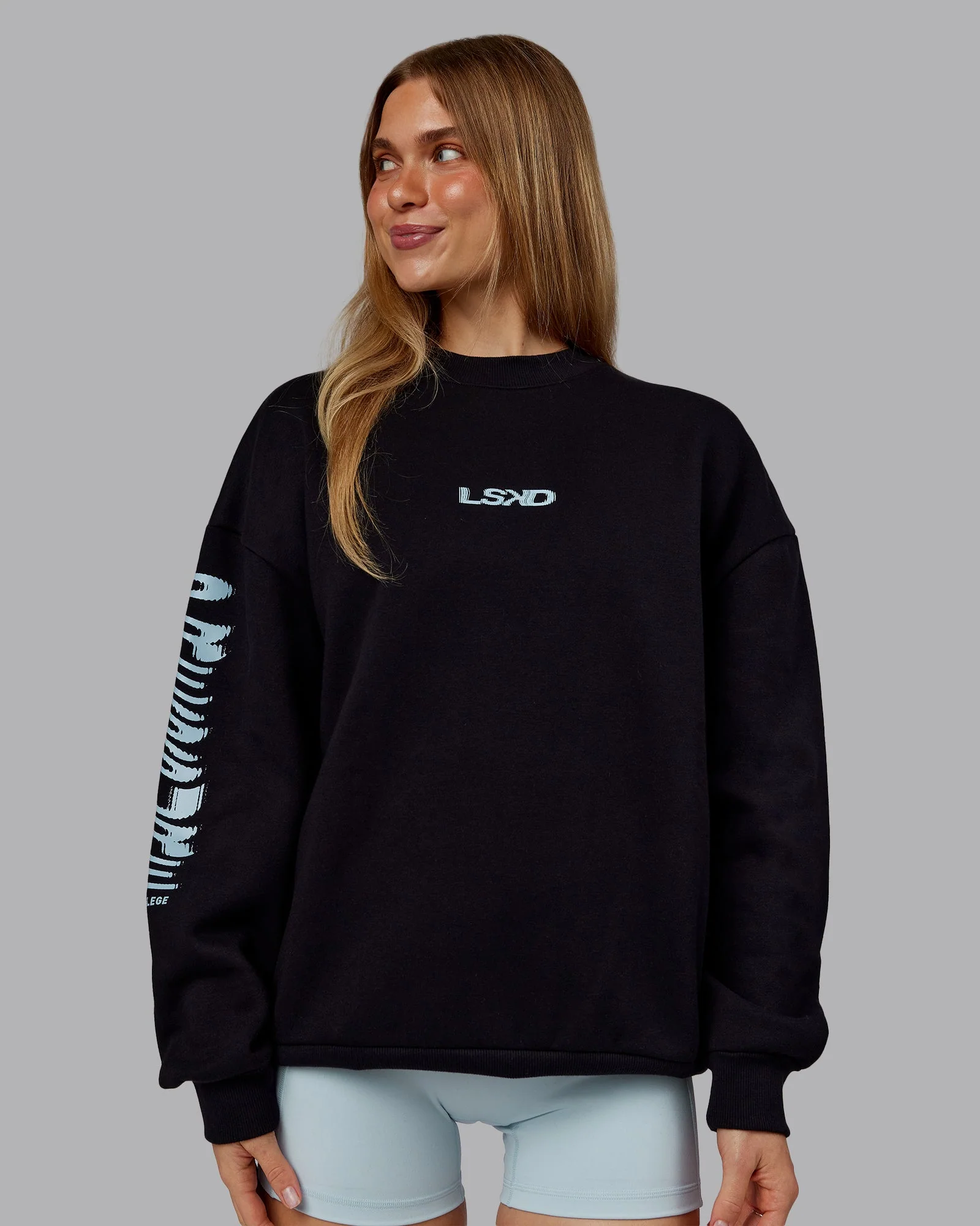 Static Oversized Sweater - Black-Skyride - Image 2