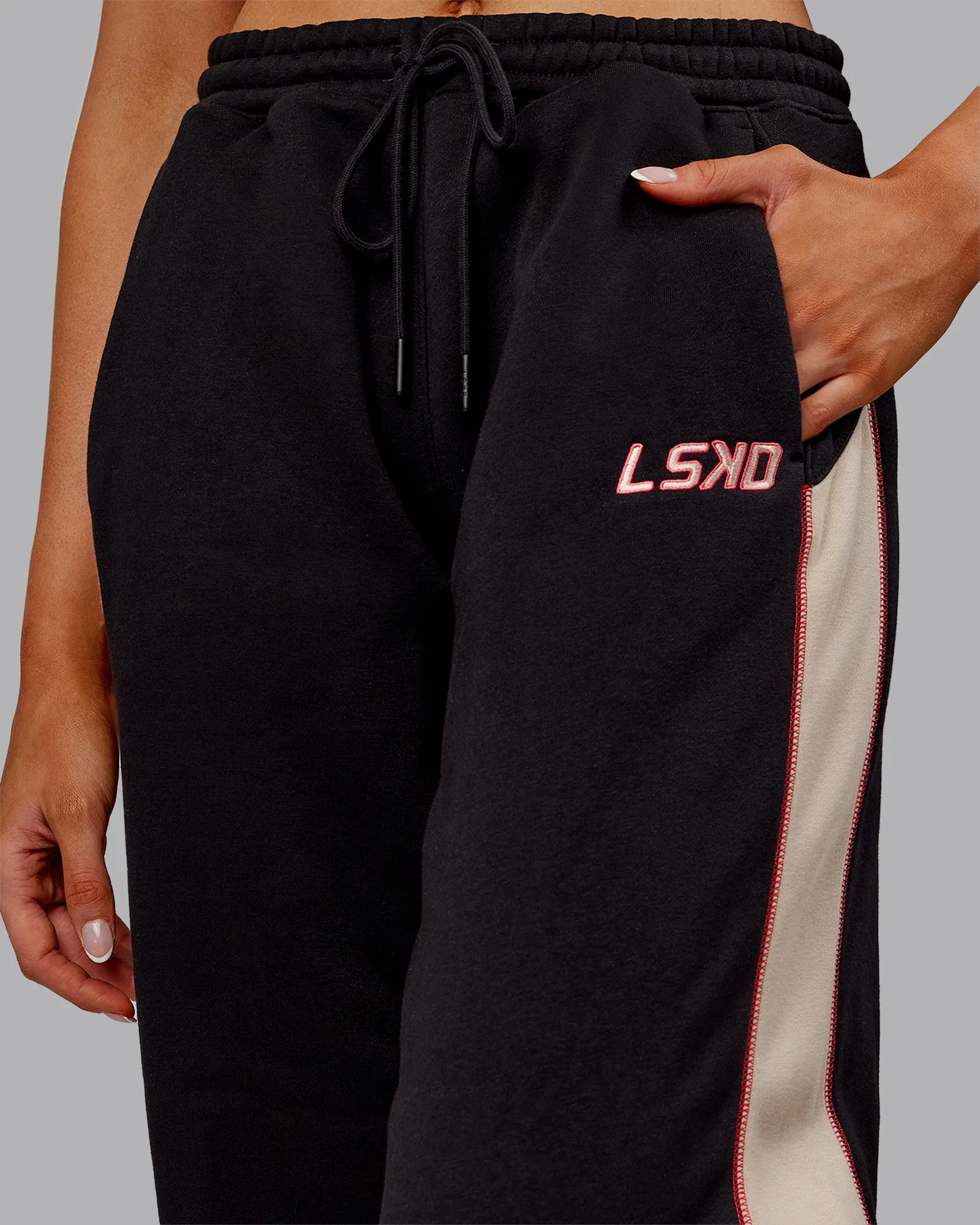 Stitch Up Fleece Sweat Pant - Black/Shale Beige - Image 8