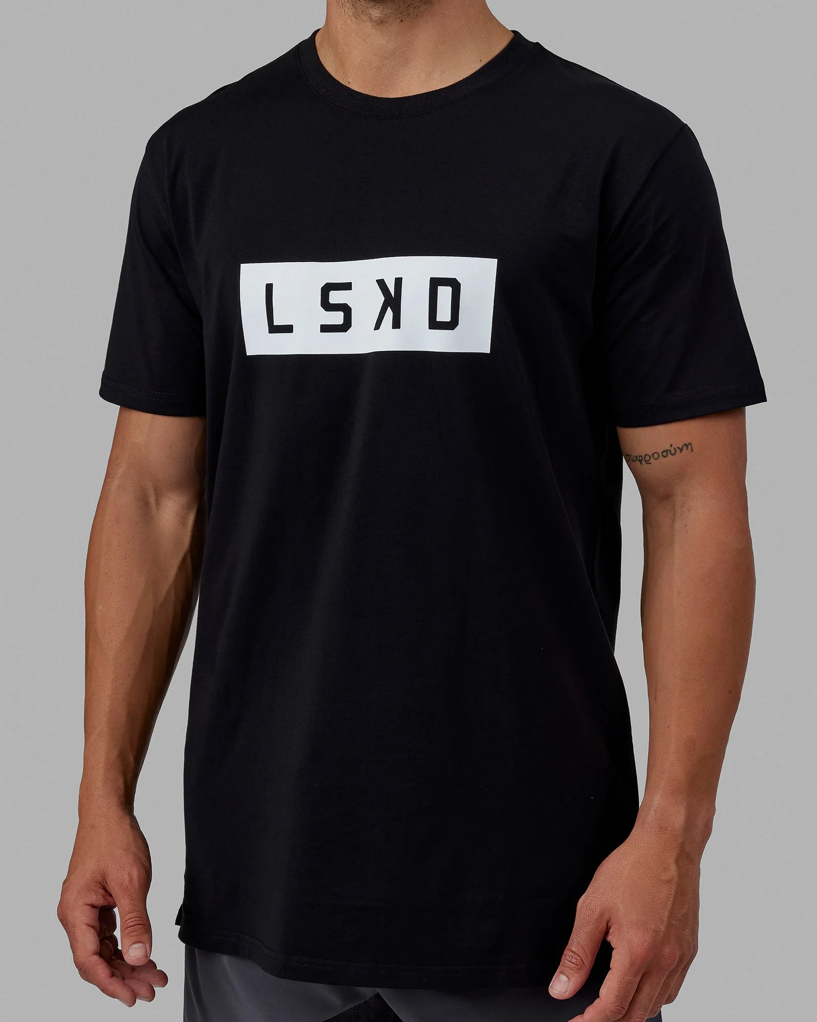 Strength FLXCotton Tee - Black-White - Image 2