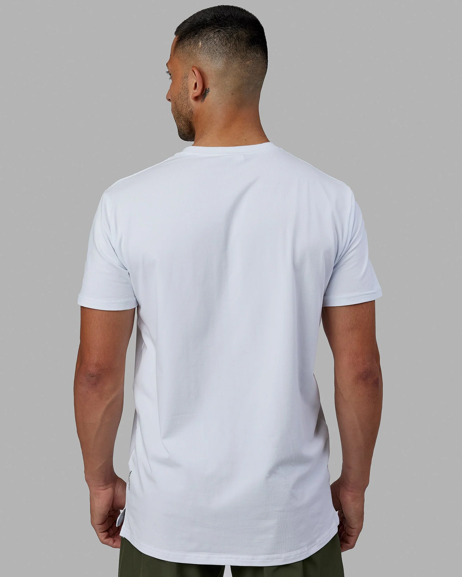 Strength FLXCotton Tee - White-Black - Image 4