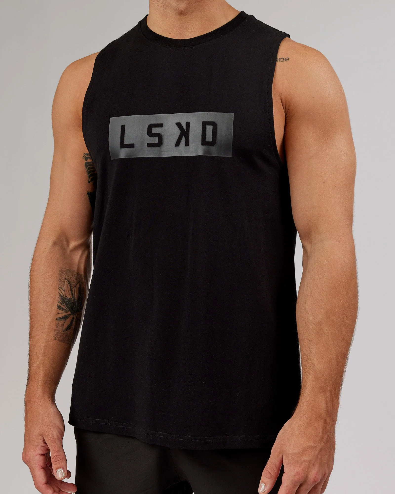 Strength FLXCotton Training Fit Tank - Black-Black - Image 5