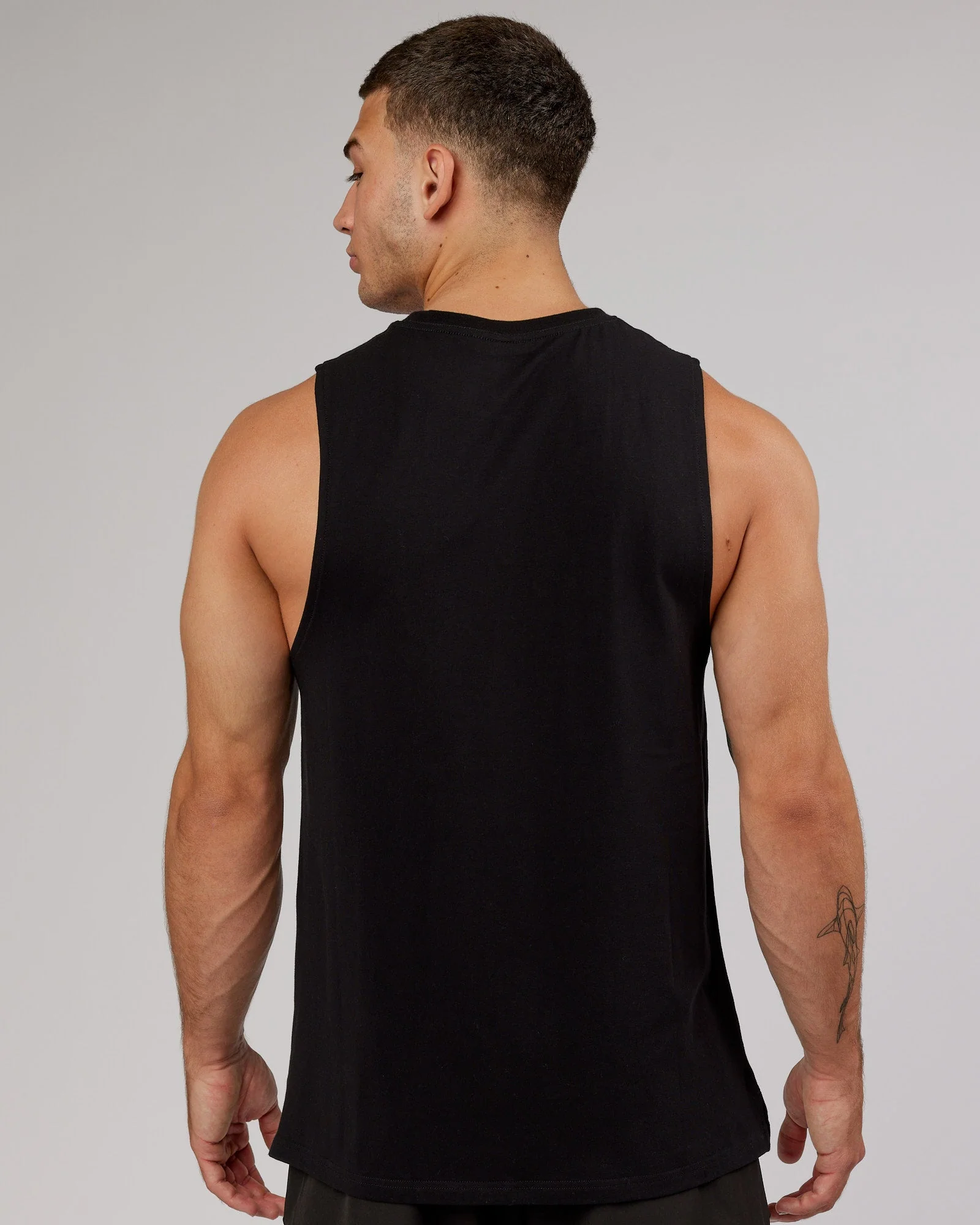 Strength FLXCotton Training Fit Tank - Black-Black - Image 6