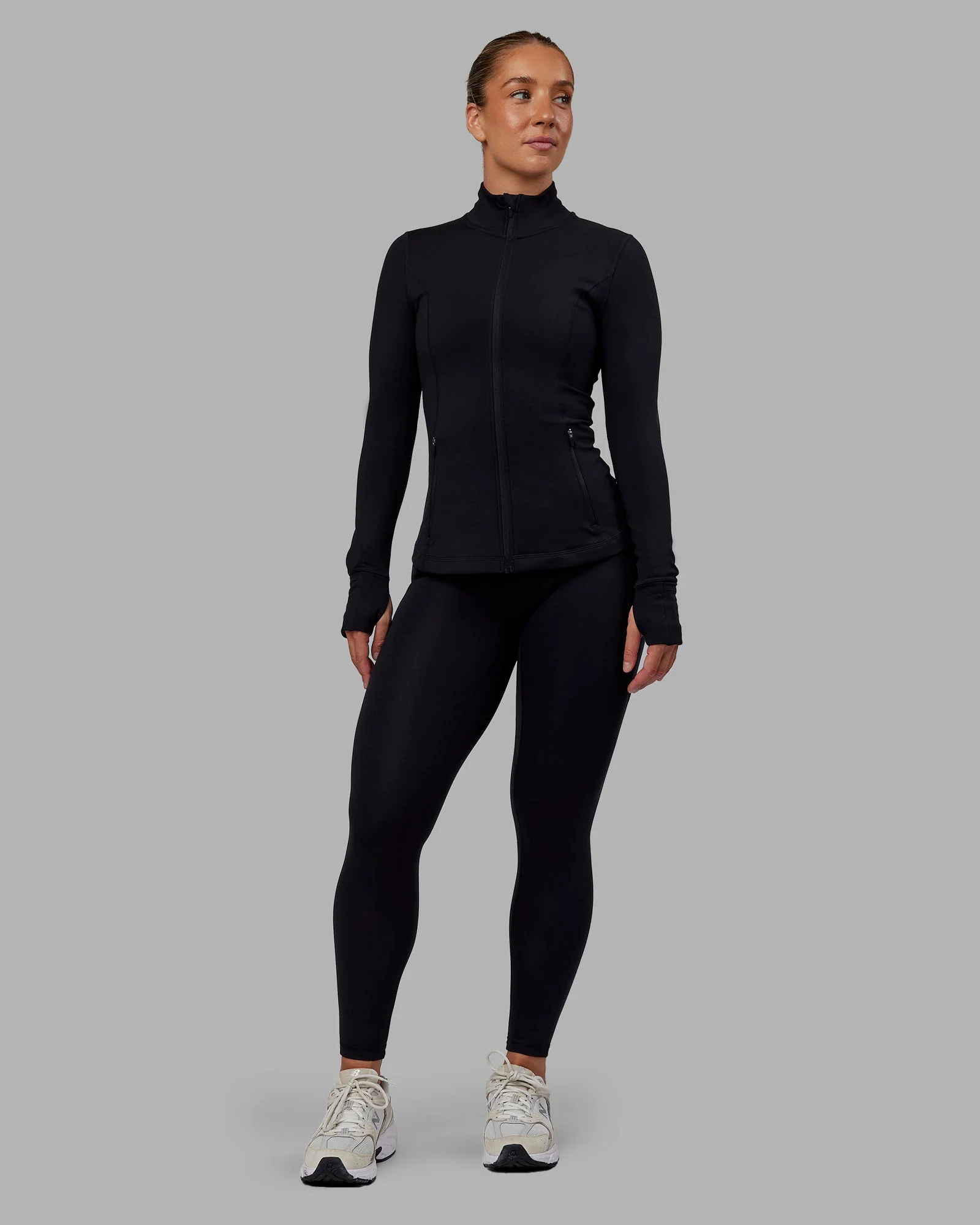 Stride Zip Through Jacket - Black - Image 5