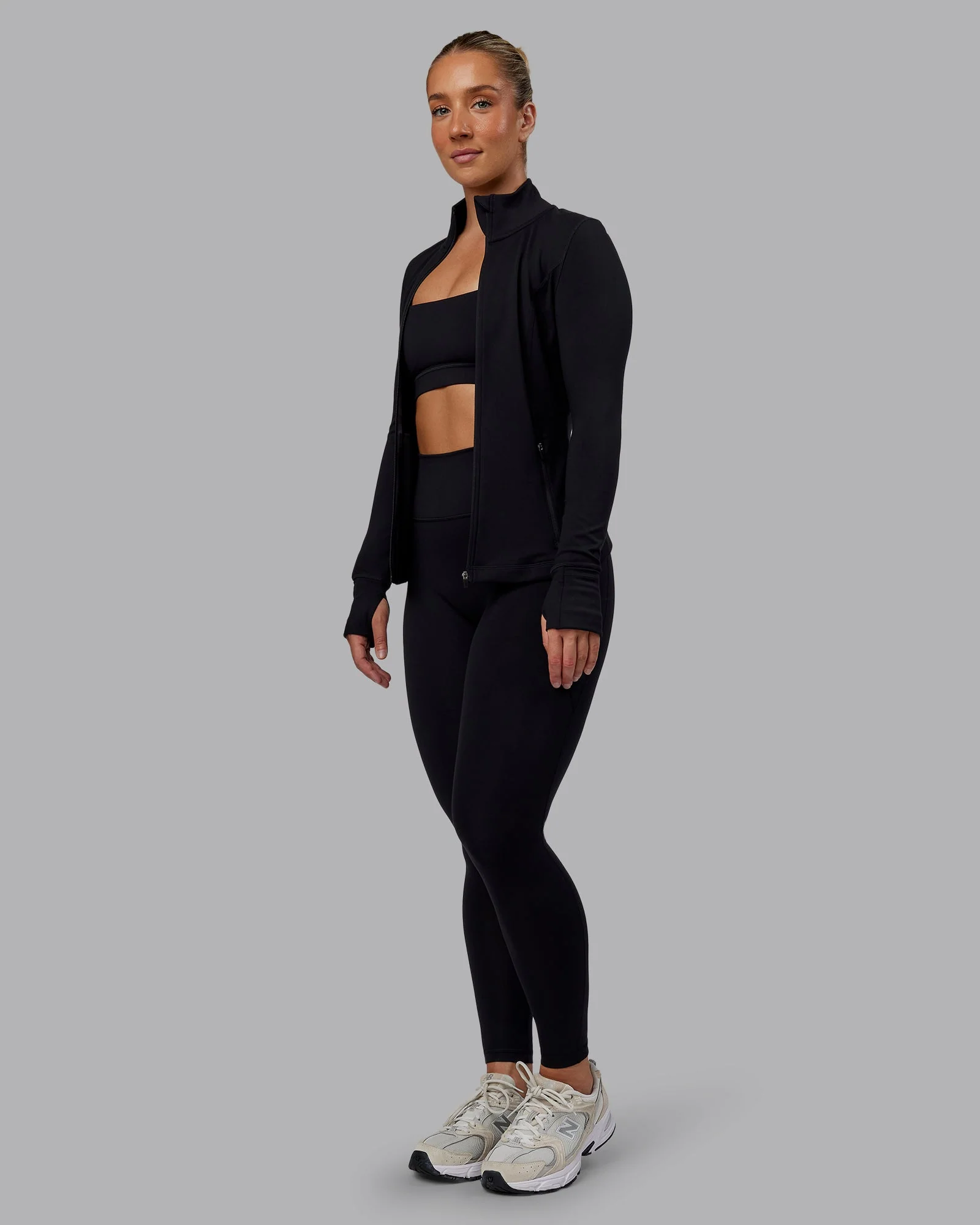 Stride Zip Through Jacket - Black - Image 7
